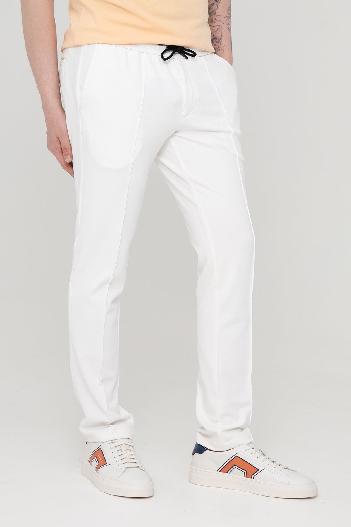 Fradi Beli Lastikli Streç Jogger Pantolon