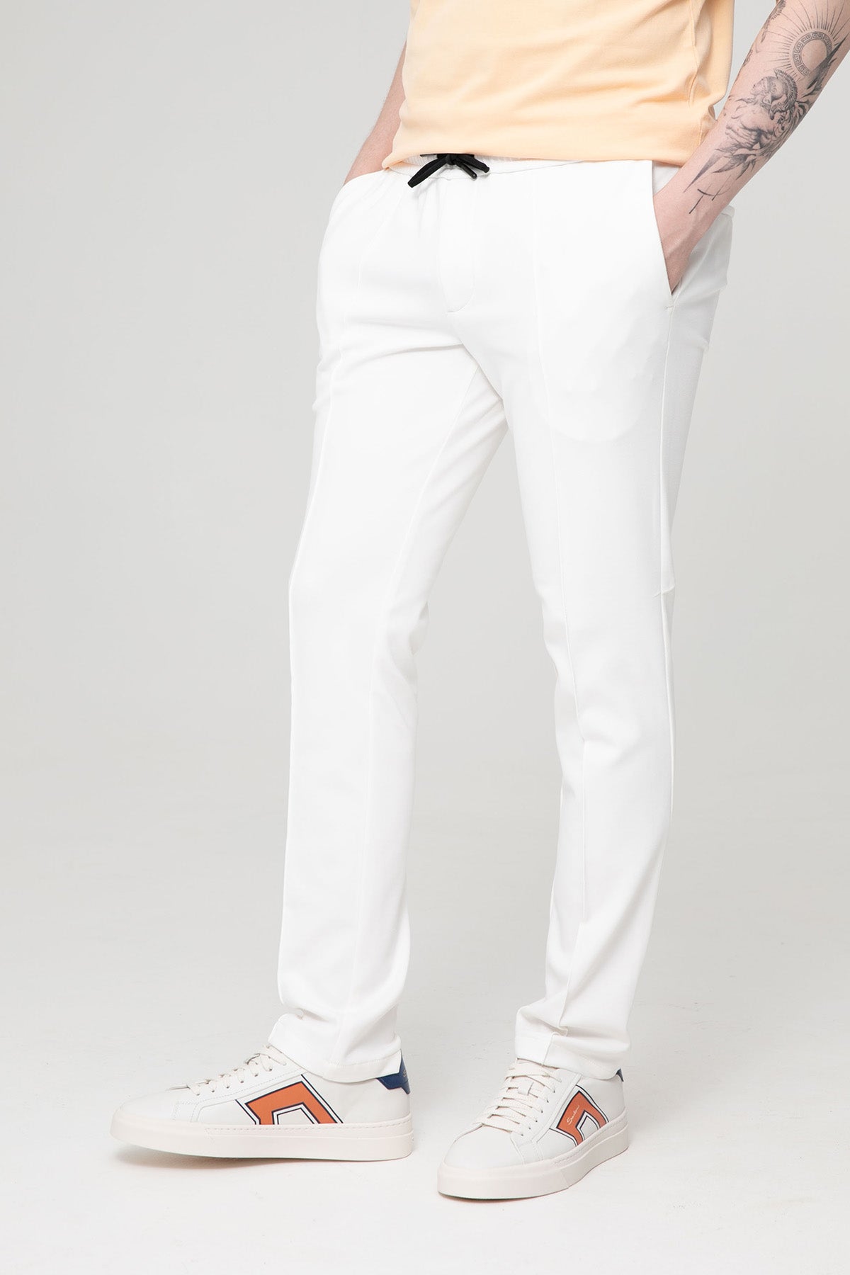 Fradi Beli Lastikli Streç Jogger Pantolon