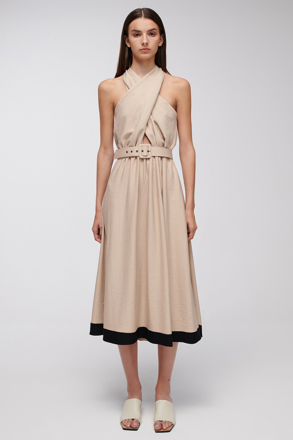 Stelios Koudounaris Midi Abiye Elbise-Libas Trendy Fashion Store