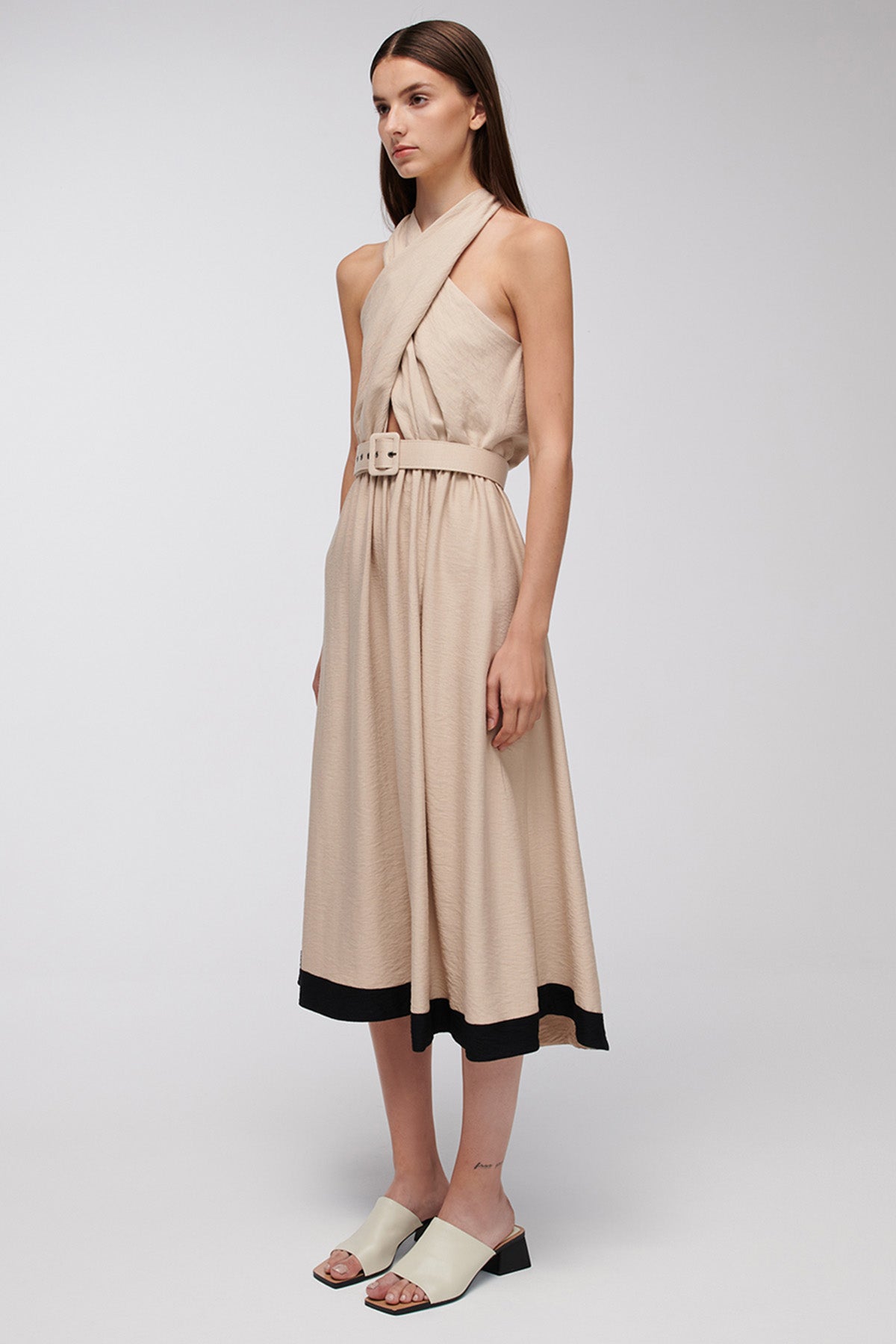 Stelios Koudounaris Midi Abiye Elbise-Libas Trendy Fashion Store