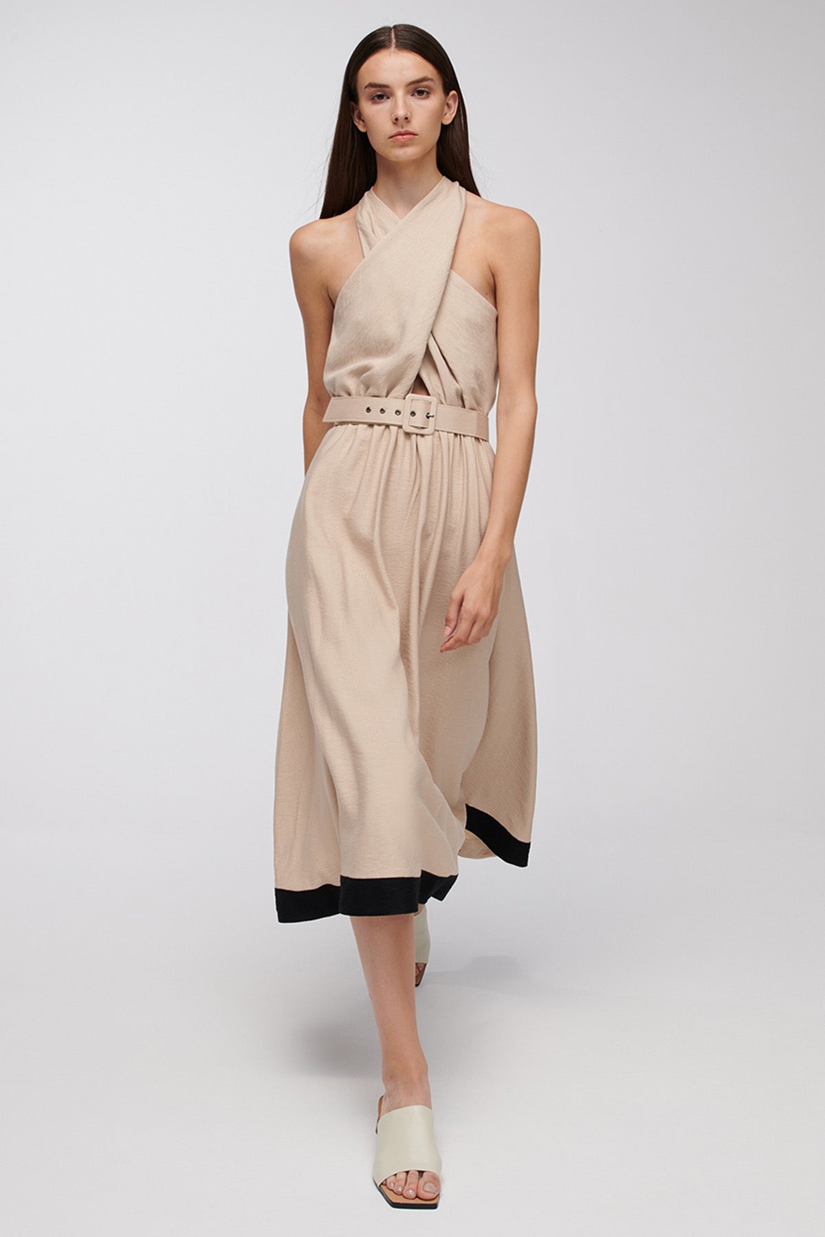 Stelios Koudounaris Midi Abiye Elbise-Libas Trendy Fashion Store