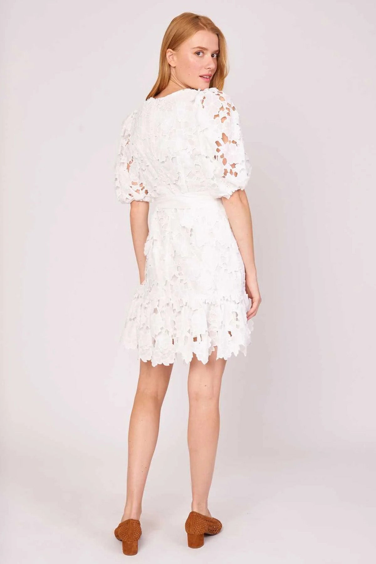 Rene Derhy Peisey V Yaka Belden Kuşaklı Mini Elbise-Libas Trendy Fashion Store