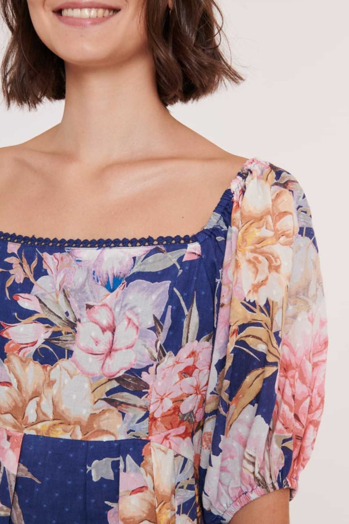 Rene Derhy Cabezota Çiçek Desenli Mini Elbise