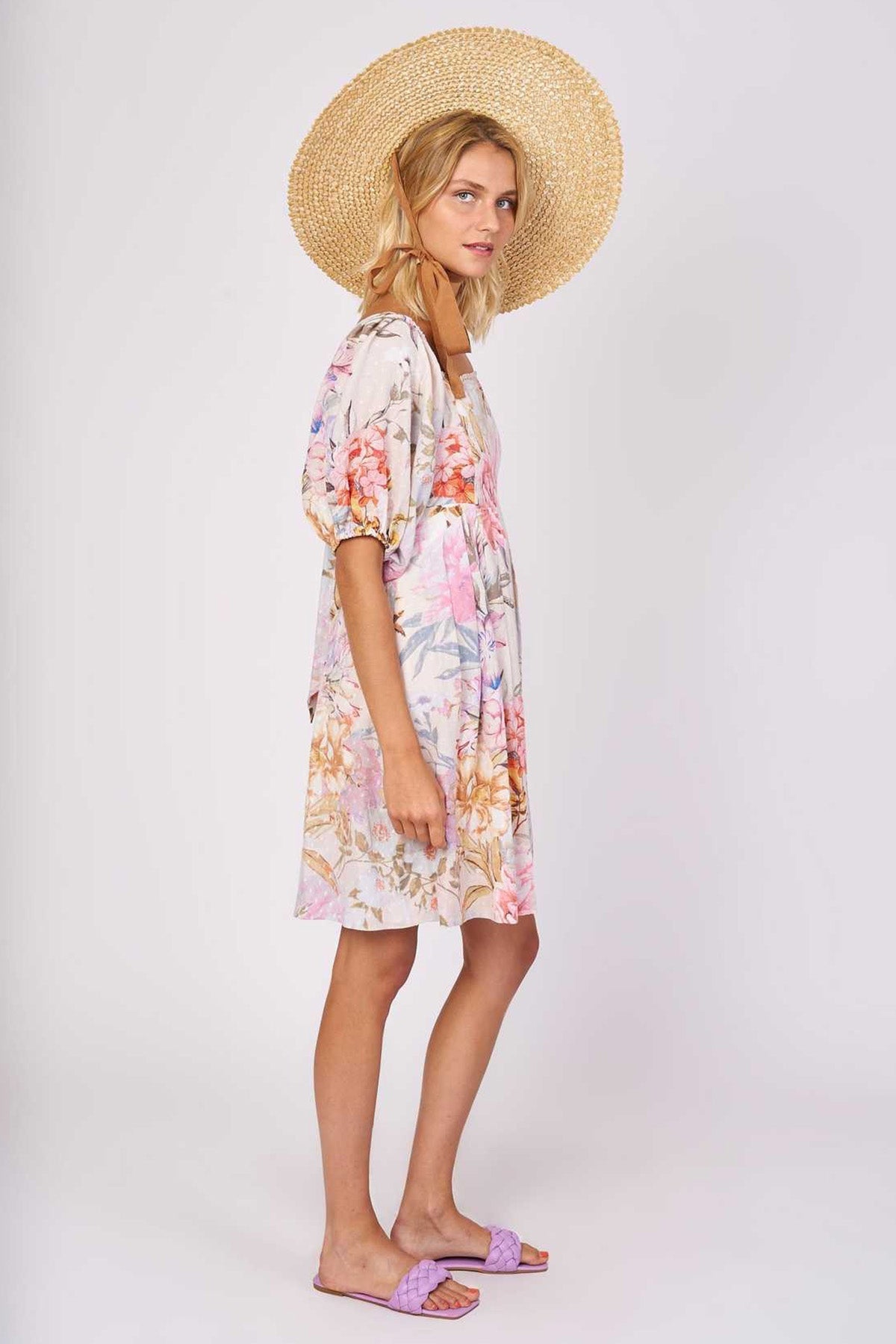 Rene Derhy Cabezota Çiçek Desenli Mini Elbise