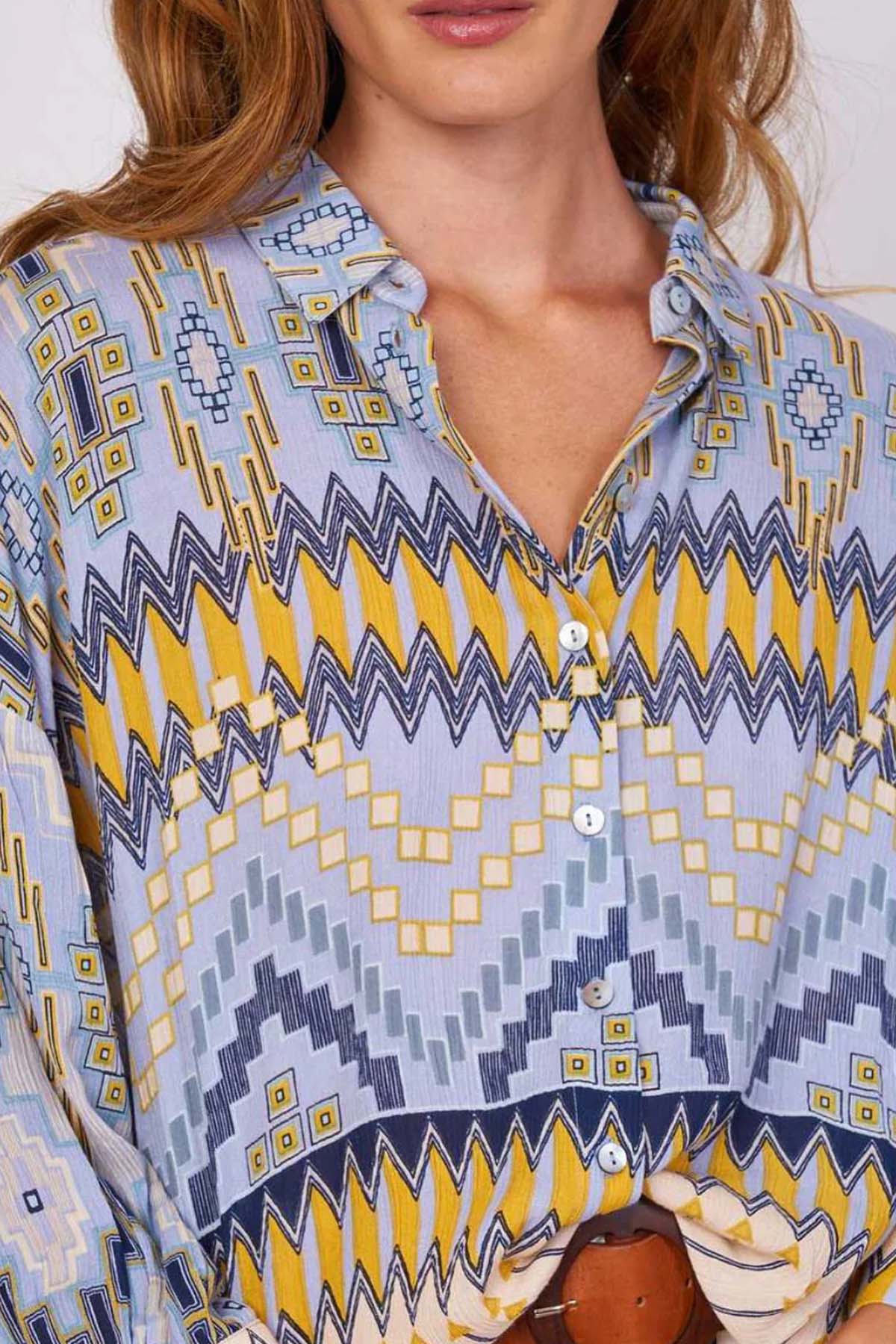 Rene Derhy Eliorette Desenli Gömlek-Libas Trendy Fashion Store