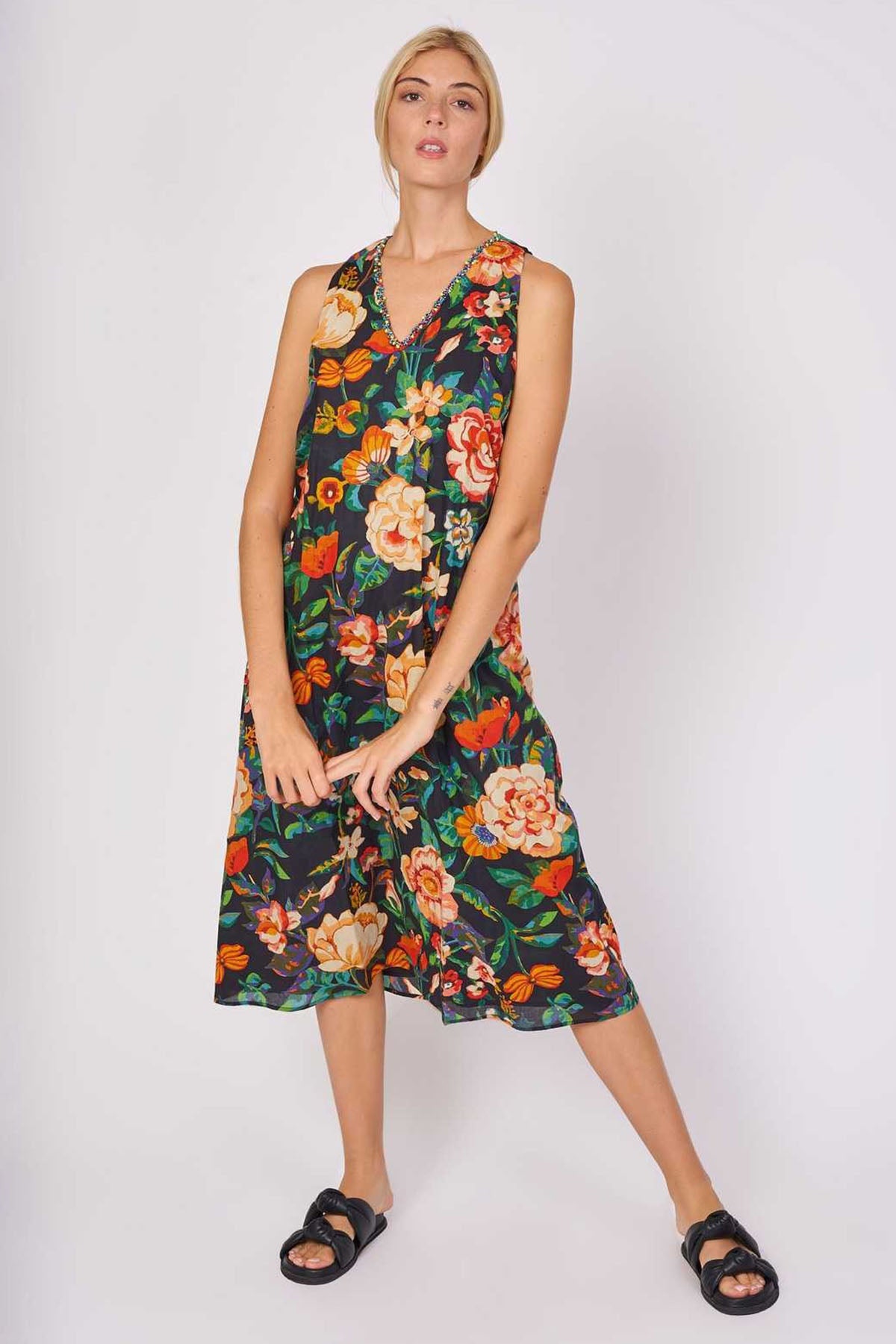 Rene Derhy Cabacero Midi Elbise-Libas Trendy Fashion Store