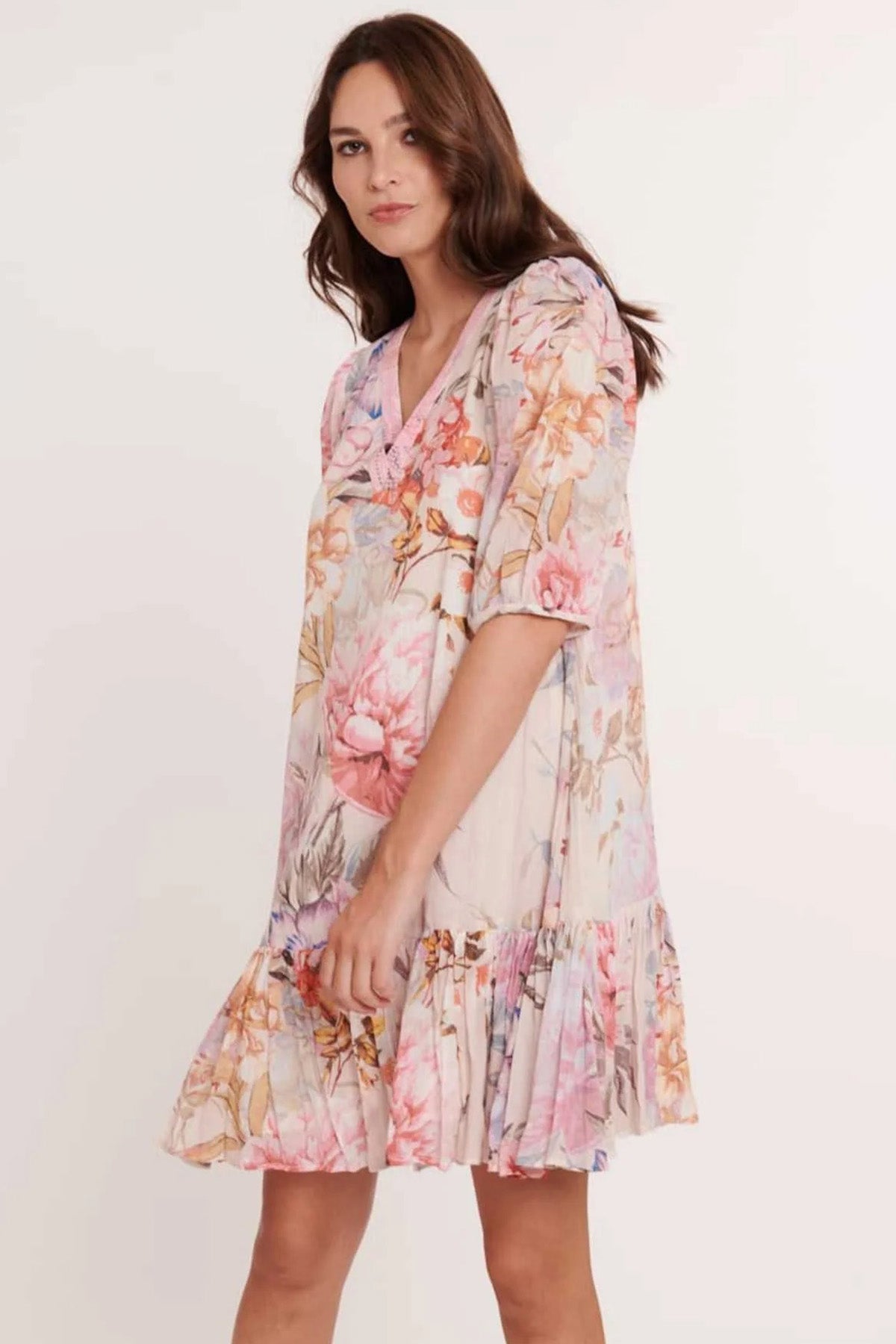 Rene Derhy Canarias Çiçek Desenli Dizüstü Elbise