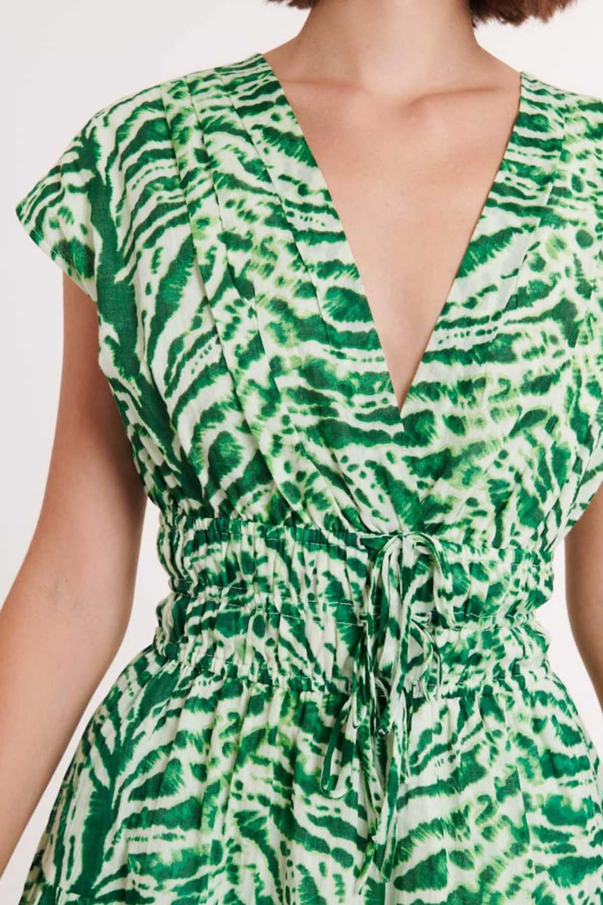 Rene Derhy Caboverde V Yaka Dizüstü Elbise-Libas Trendy Fashion Store