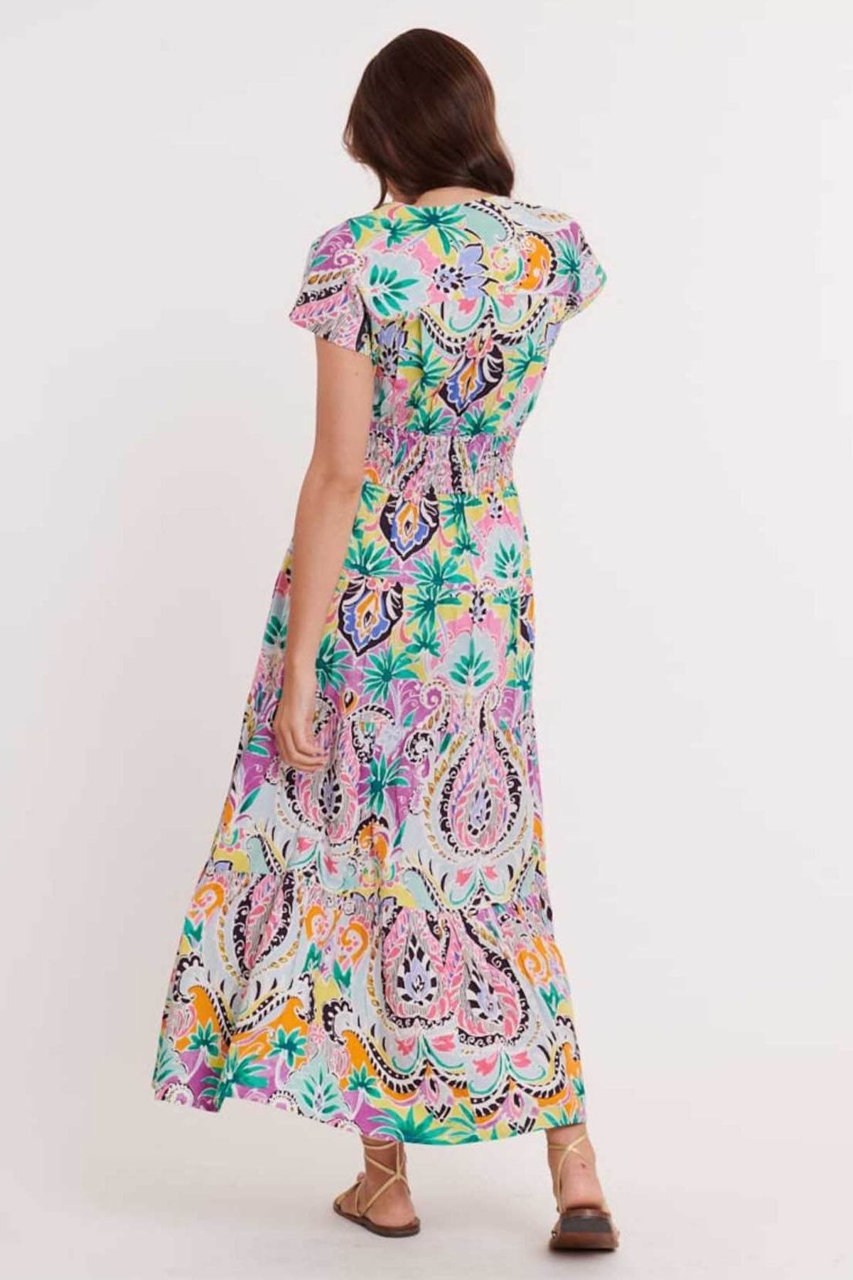 Rene Derhy Colibri V Yaka Maxi Elbise