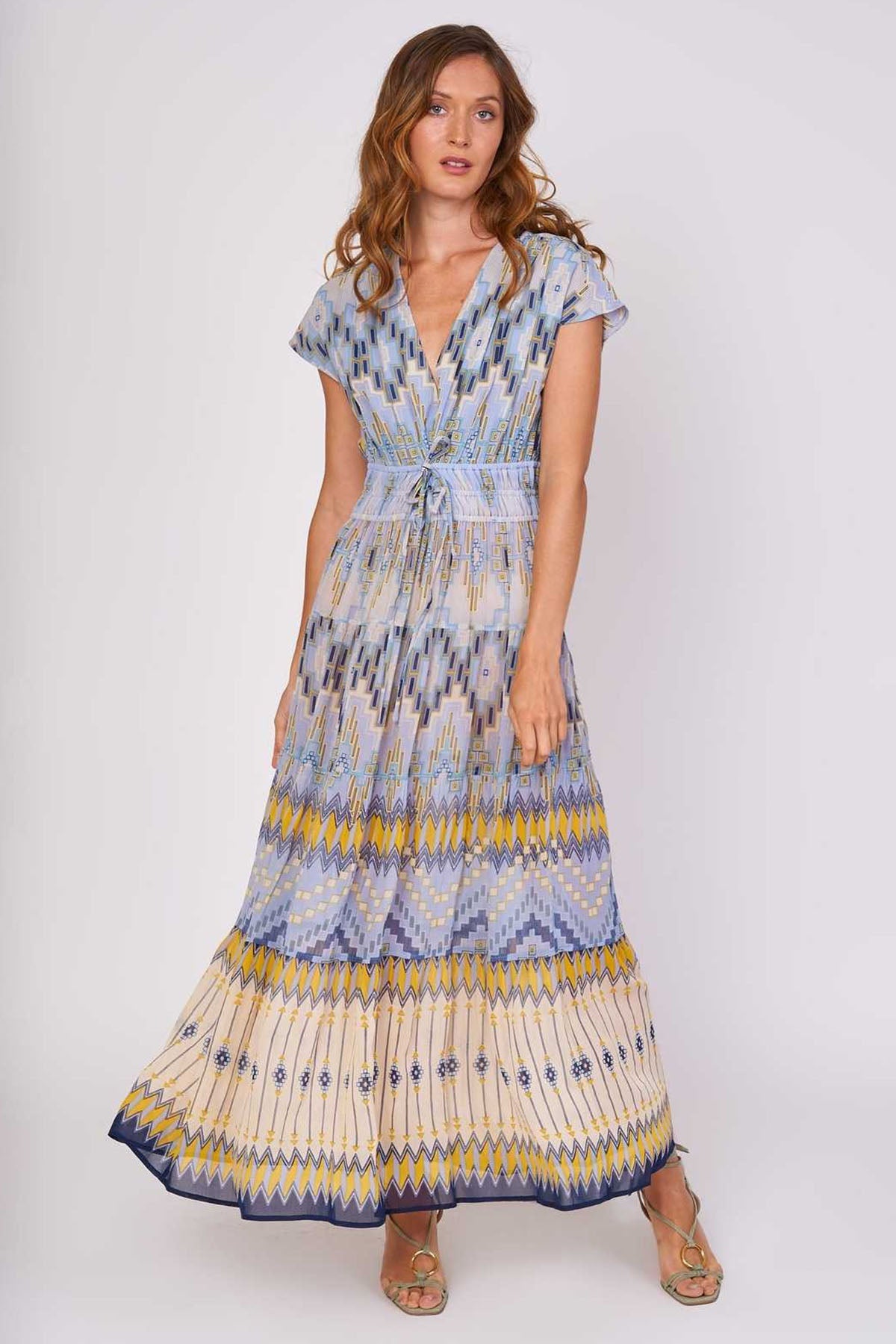 Rene Derhy Carantec V Yaka Maxi Elbise