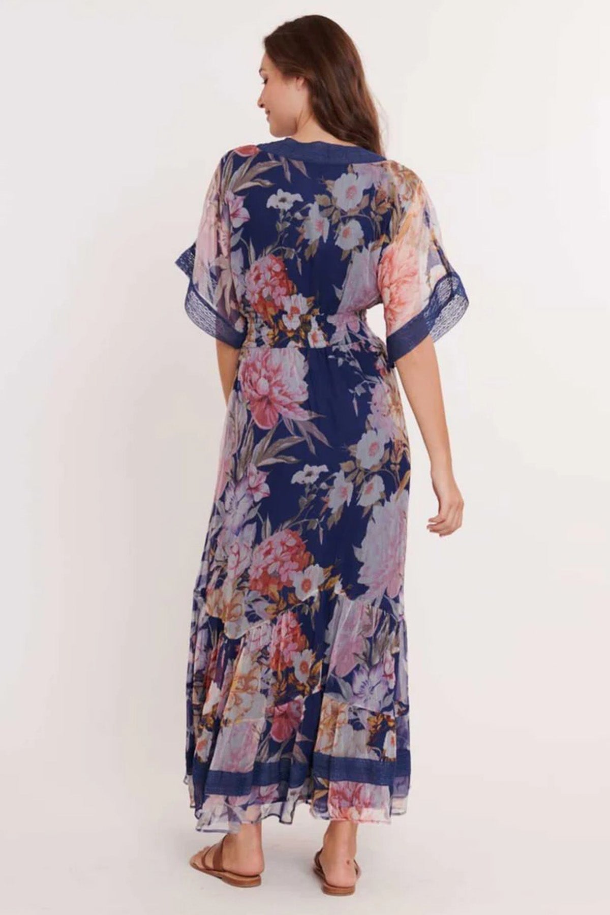 Rene Derhy Chenonceau V Yaka Maxi Elbise-Libas Trendy Fashion Store