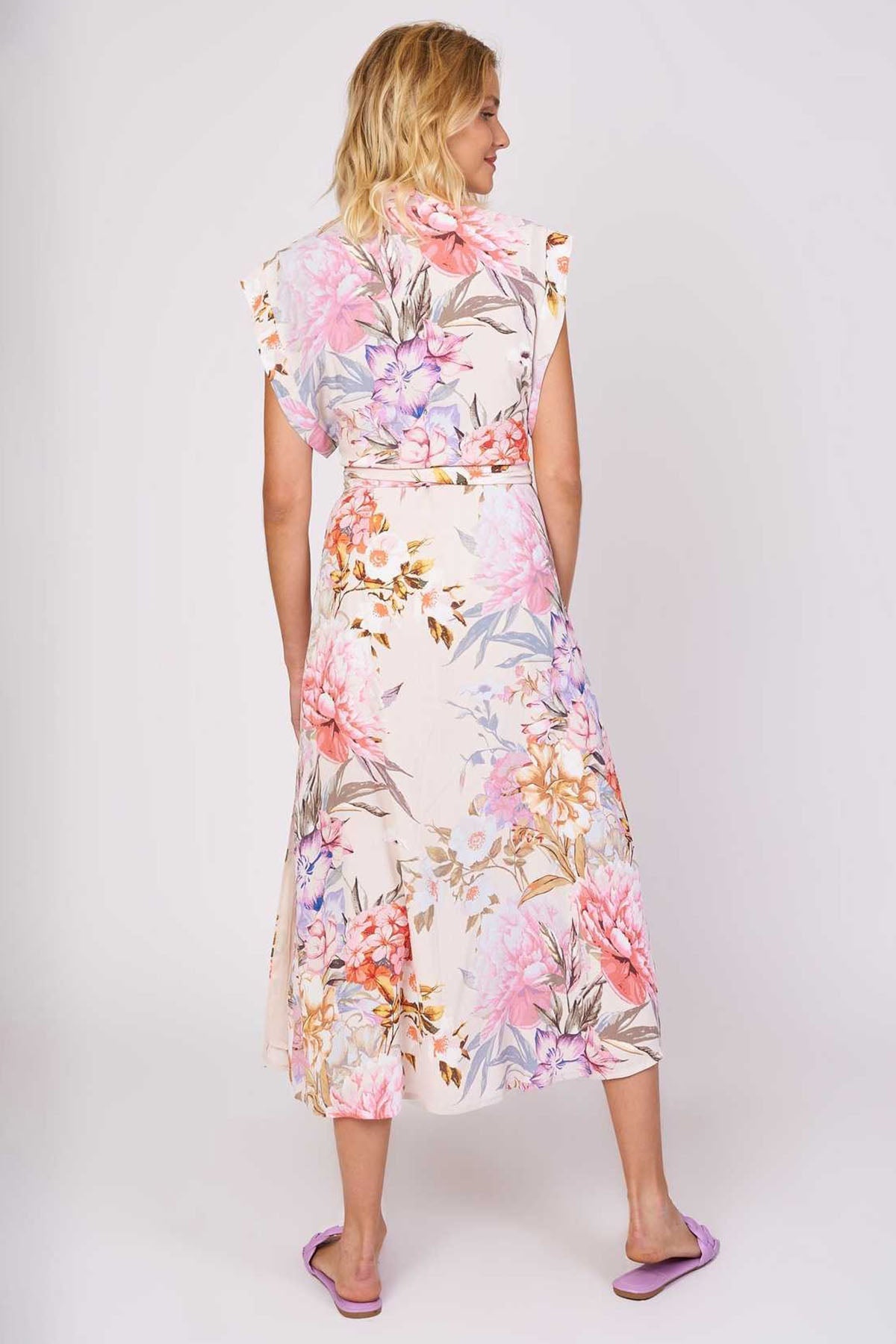 Rene Derhy Chambord Belden Kuşaklı Maxi Elbise