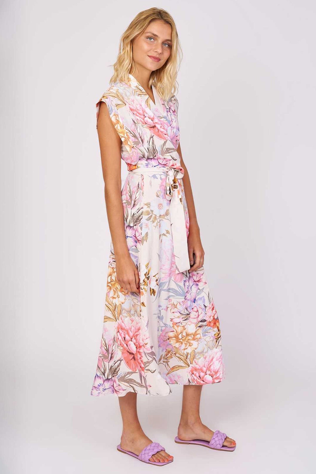 Rene Derhy Chambord Belden Kuşaklı Maxi Elbise