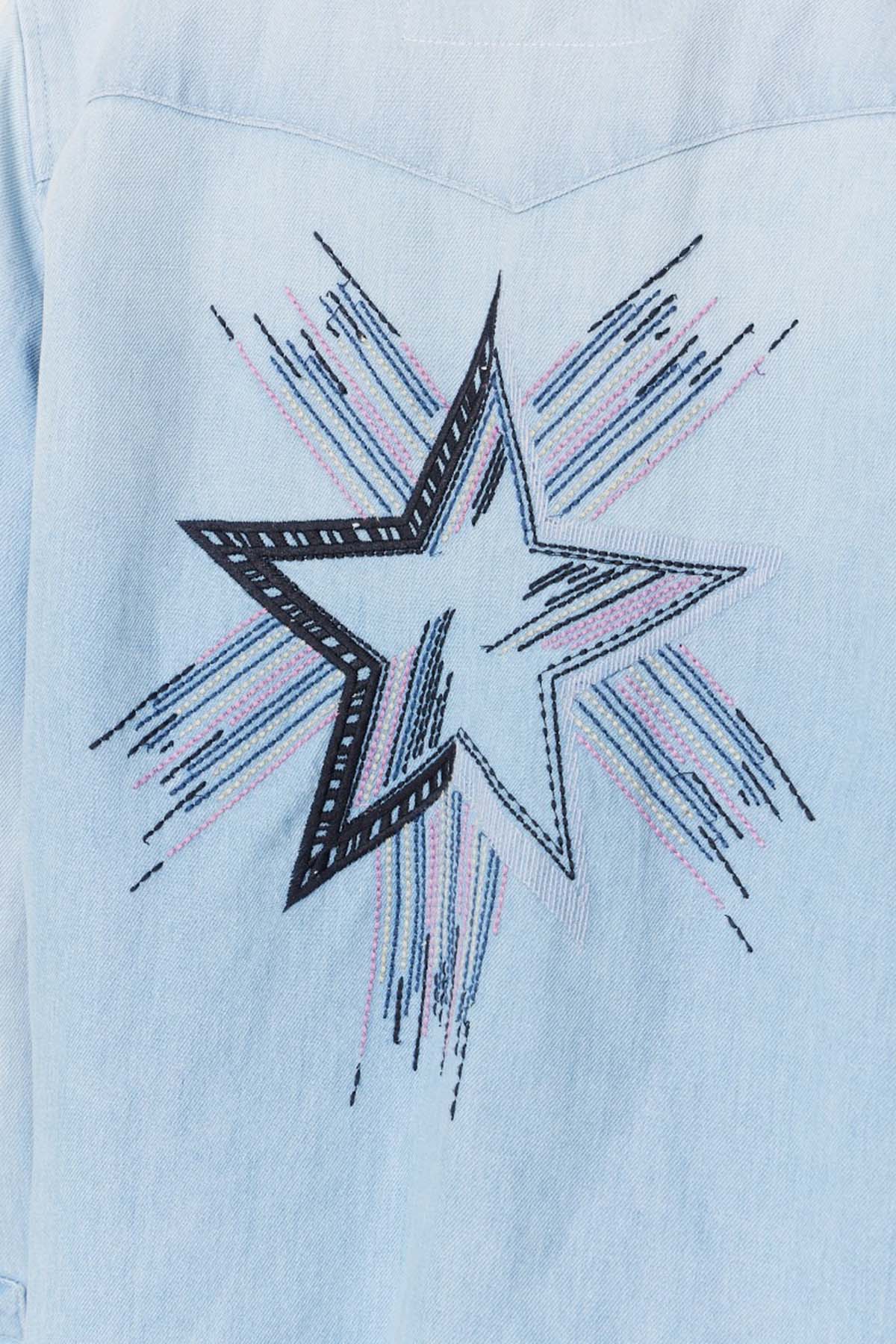 Berenice Cabana Nakış Desenli Denim Gömlek-Libas Trendy Fashion Store