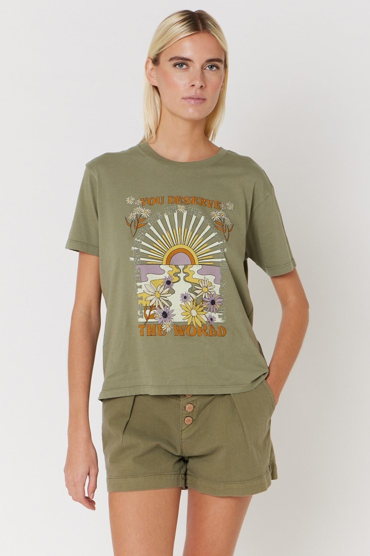 Berenice Ensweresmee Logolu Yuvarlak Yaka T-shirt-Libas Trendy Fashion Store