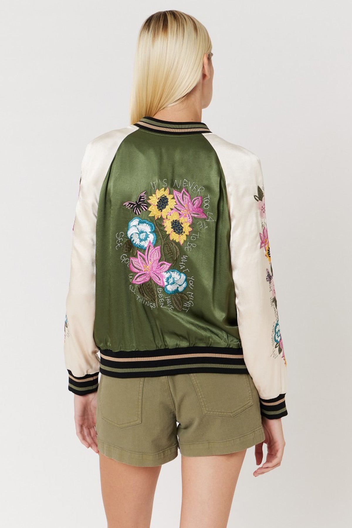 Berenice Valerian Nakış Desenli Bomber Ceket-Libas Trendy Fashion Store