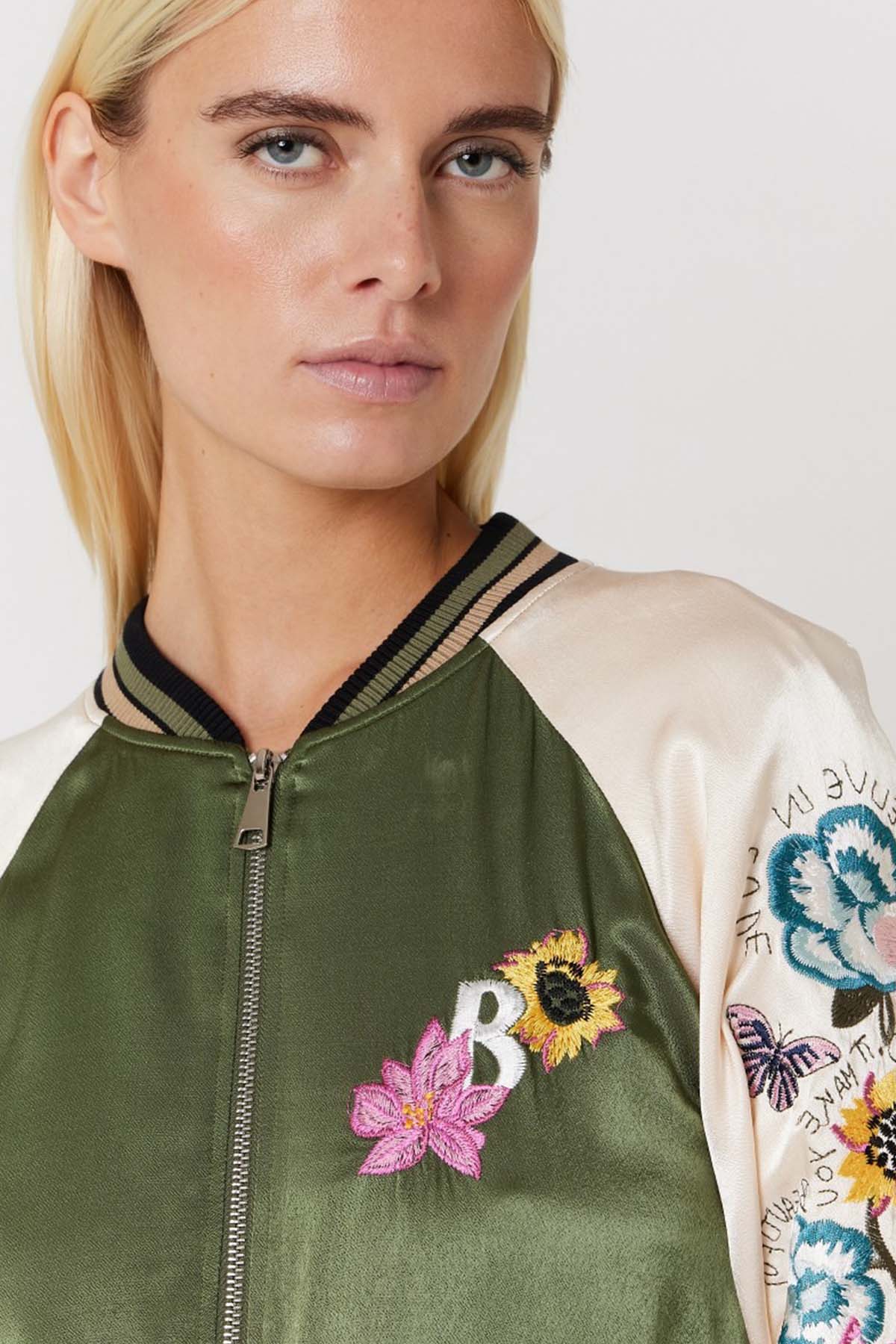 Berenice Valerian Nakış Desenli Bomber Ceket-Libas Trendy Fashion Store
