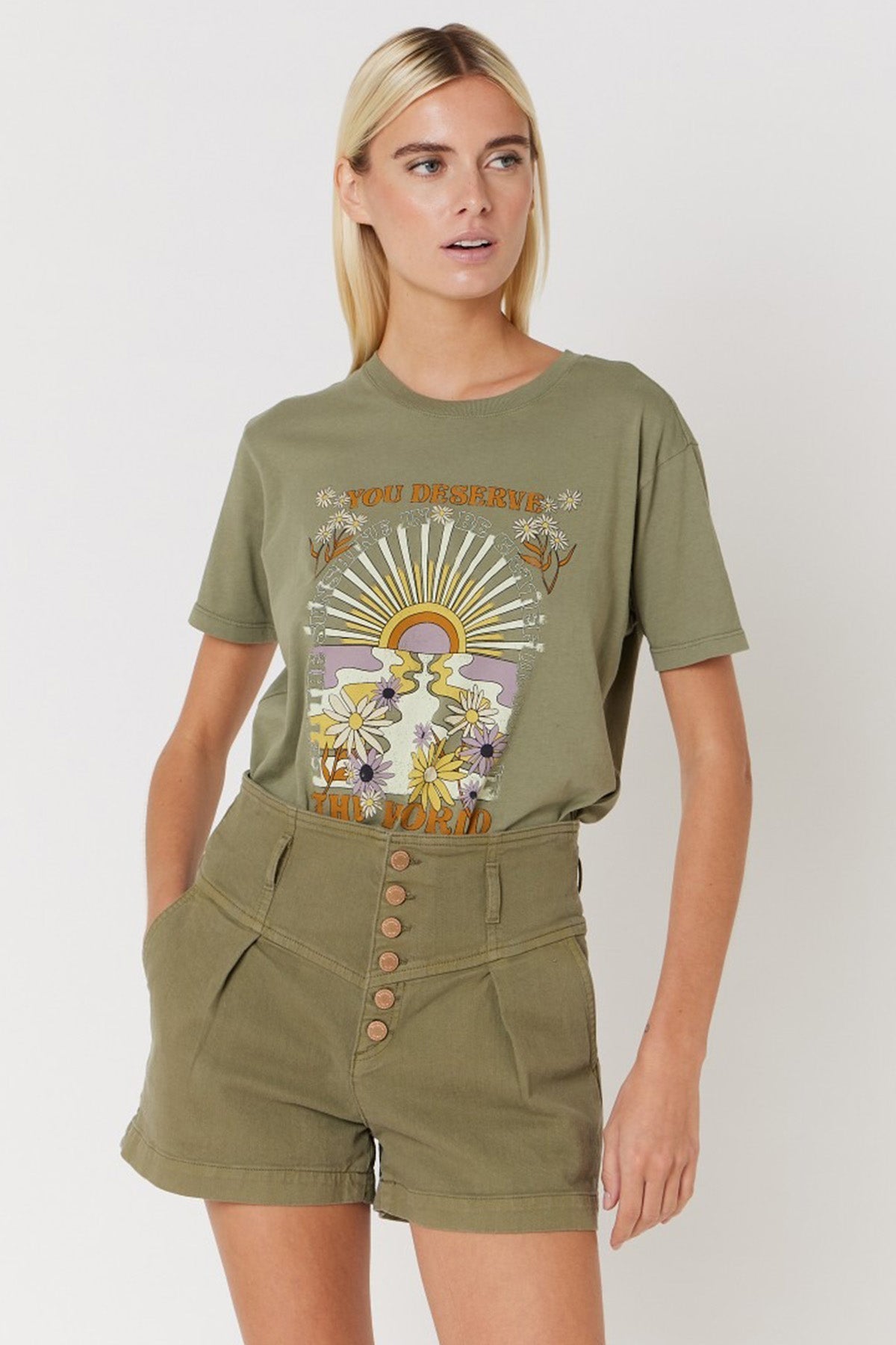 Berenice Rio Pileli Yüksek Bel Şort