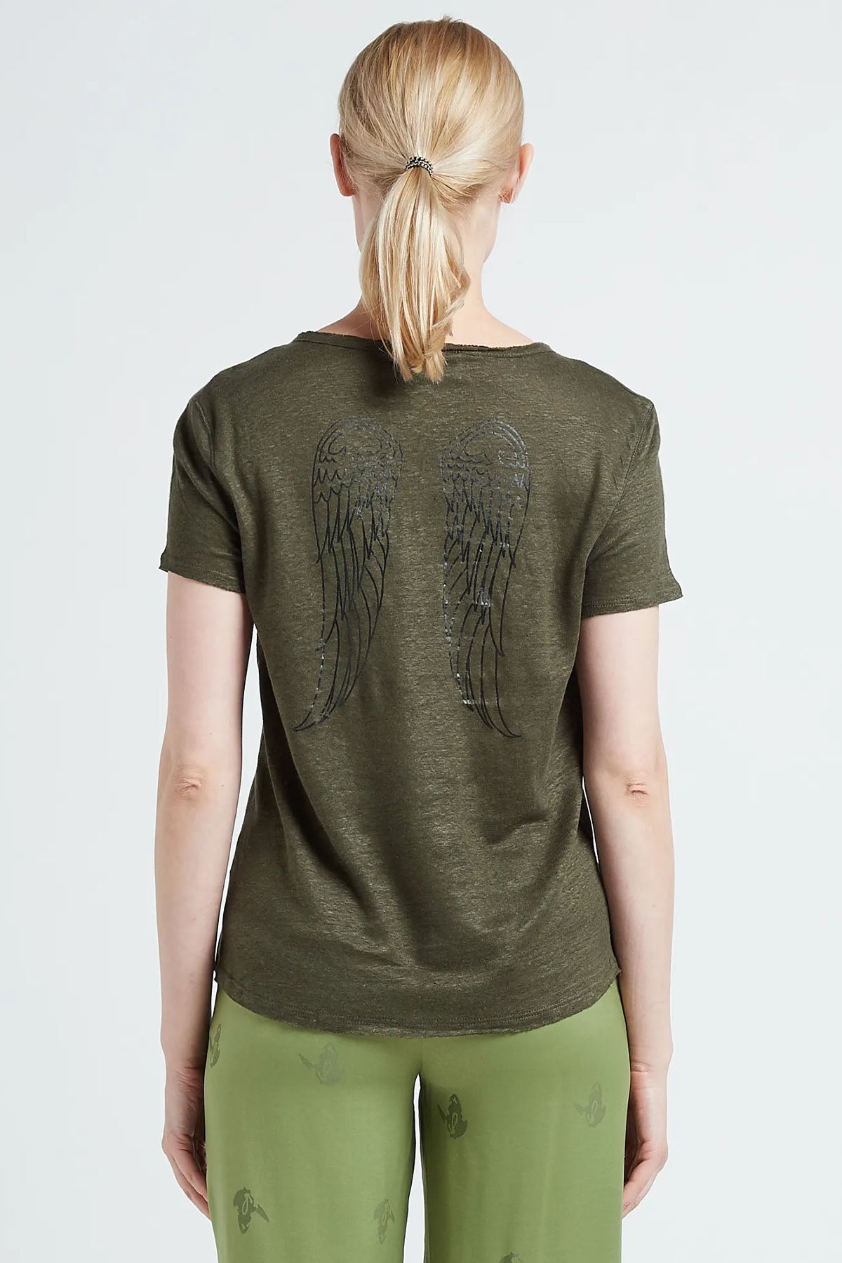 Berenice Elfywings V Yaka Keten T-shirt-Libas Trendy Fashion Store