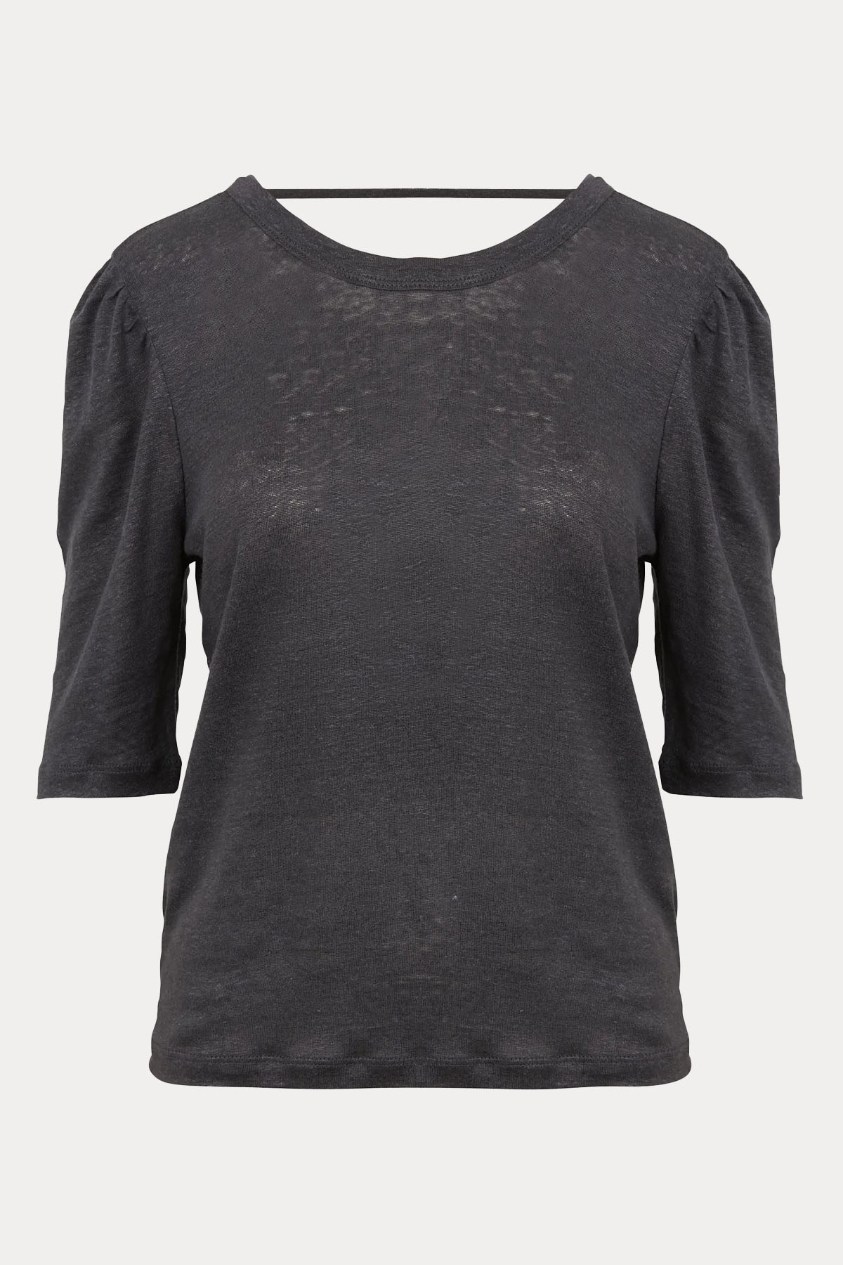 Berenice Eileen Sırt Dekolteli Keten T-shirt-Libas Trendy Fashion Store