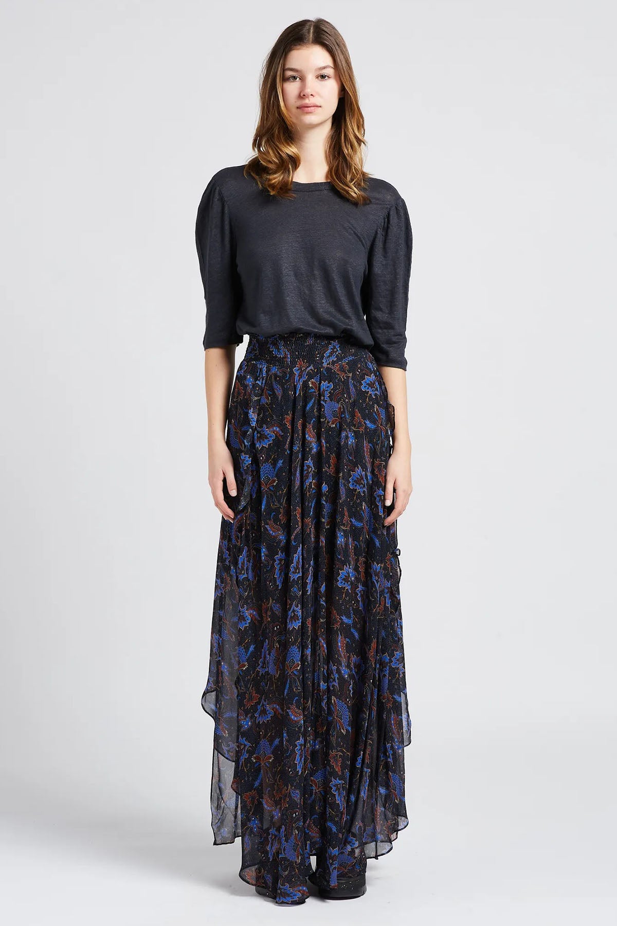 Berenice Eileen Sırt Dekolteli Keten T-shirt-Libas Trendy Fashion Store