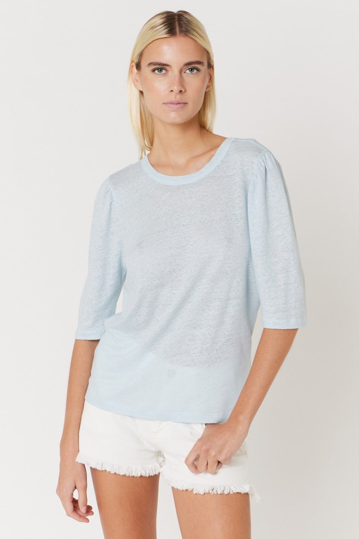 Berenice Eileen Sırt Dekolteli Keten T-shirt-Libas Trendy Fashion Store