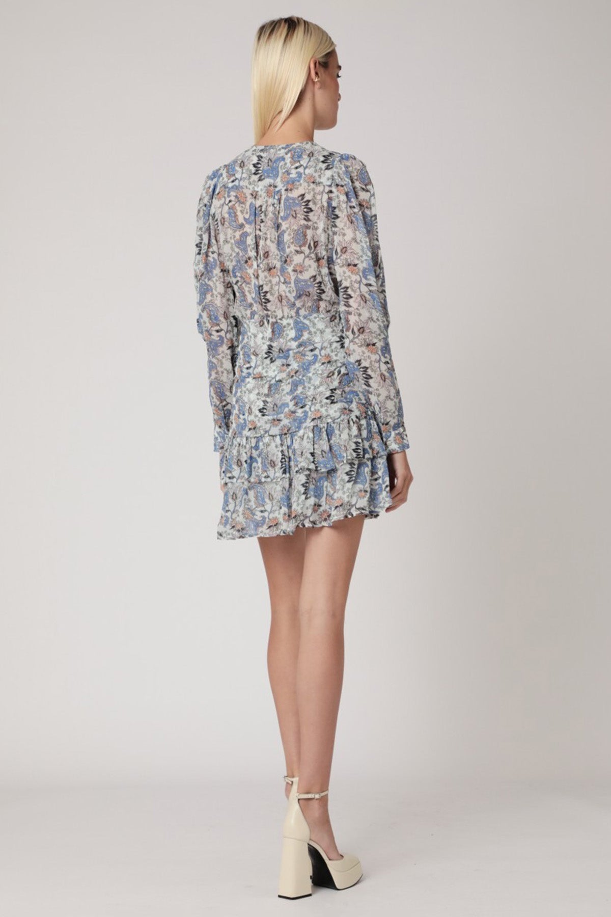 Berenice Rela V Yaka Mini Elbise-Libas Trendy Fashion Store