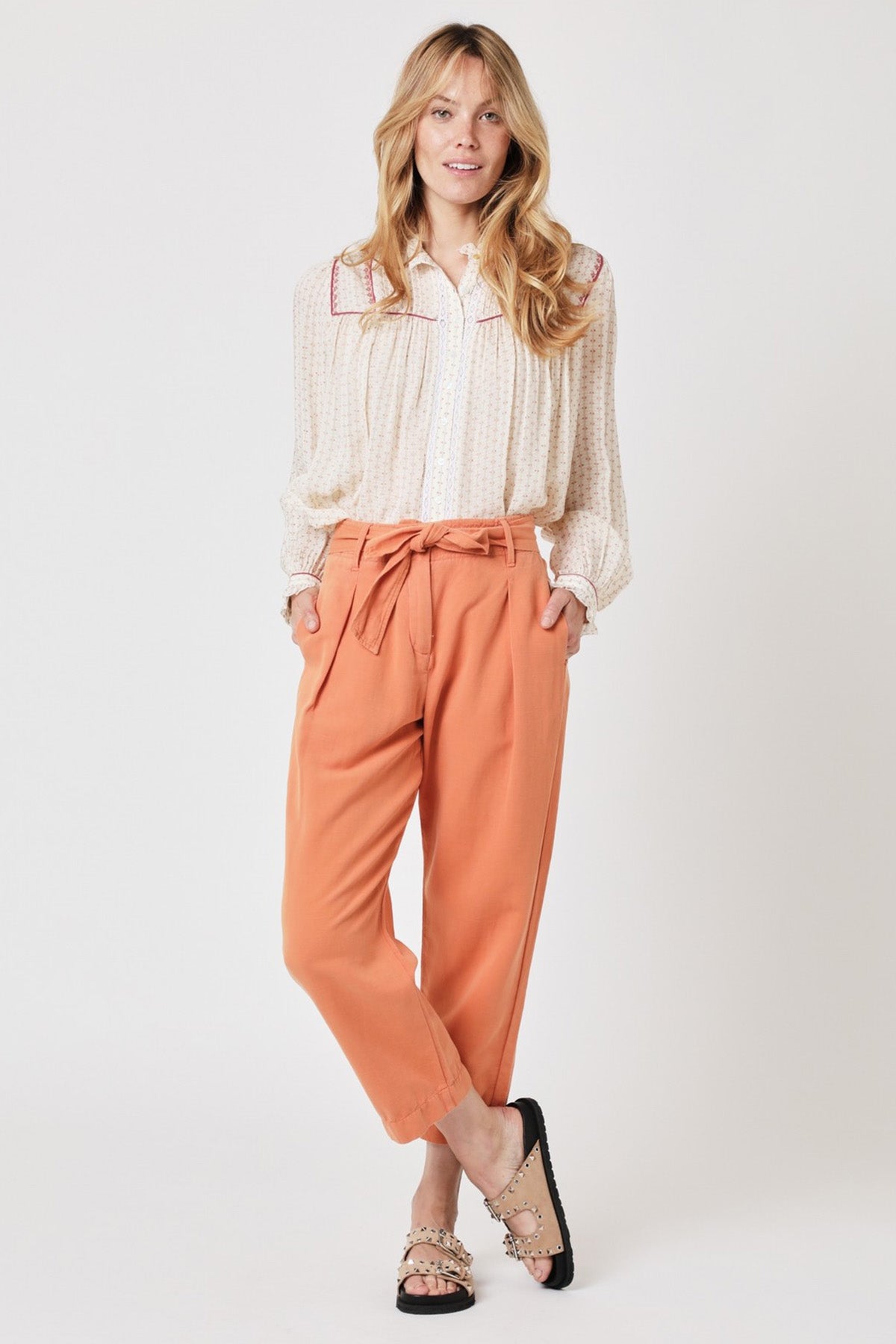 Berenice Helsinky Ketenli Pileli Pantolon-Libas Trendy Fashion Store