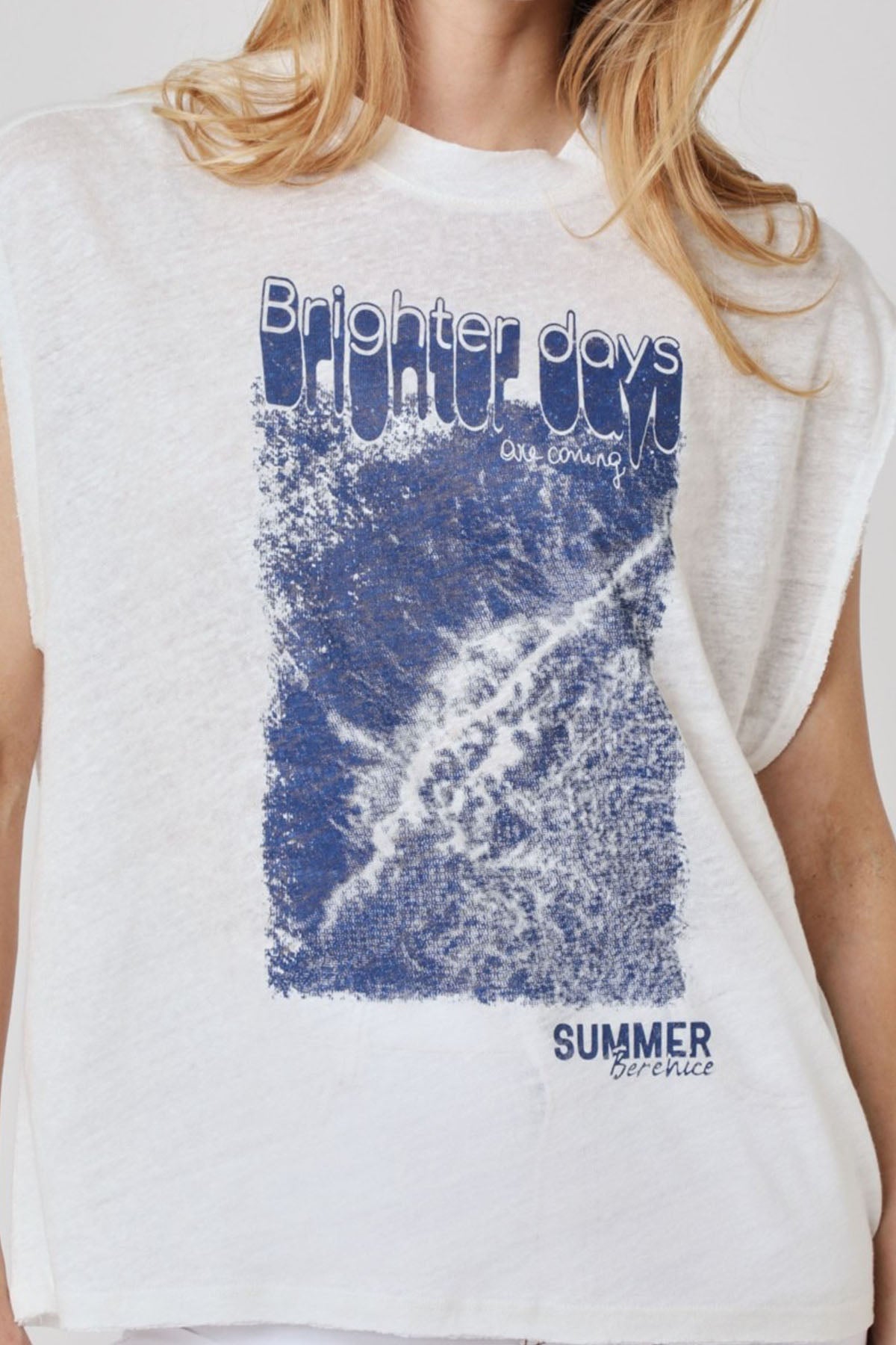 Berenice Emodays Yuvarlak Yaka Keten T-shirt-Libas Trendy Fashion Store