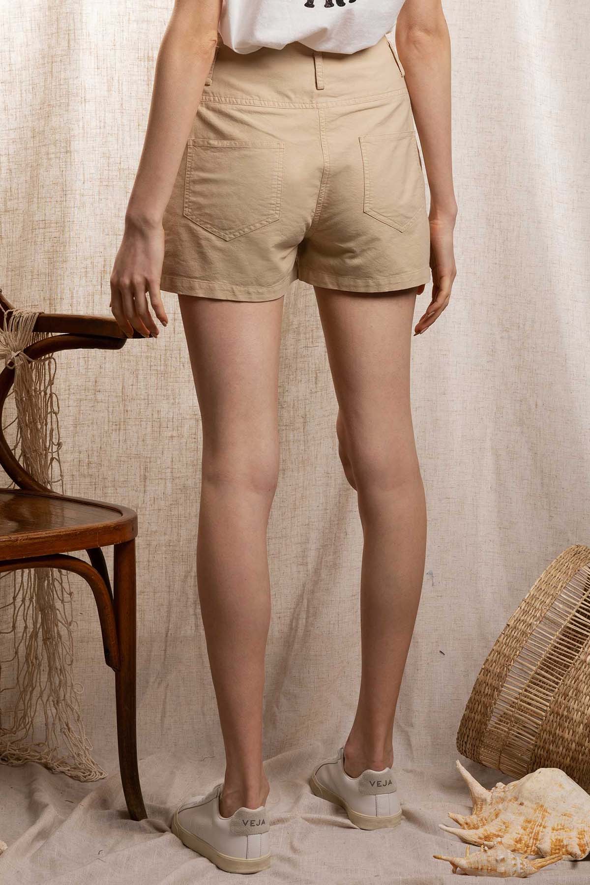 Berenice Rio Pileli Yüksek Bel Şort