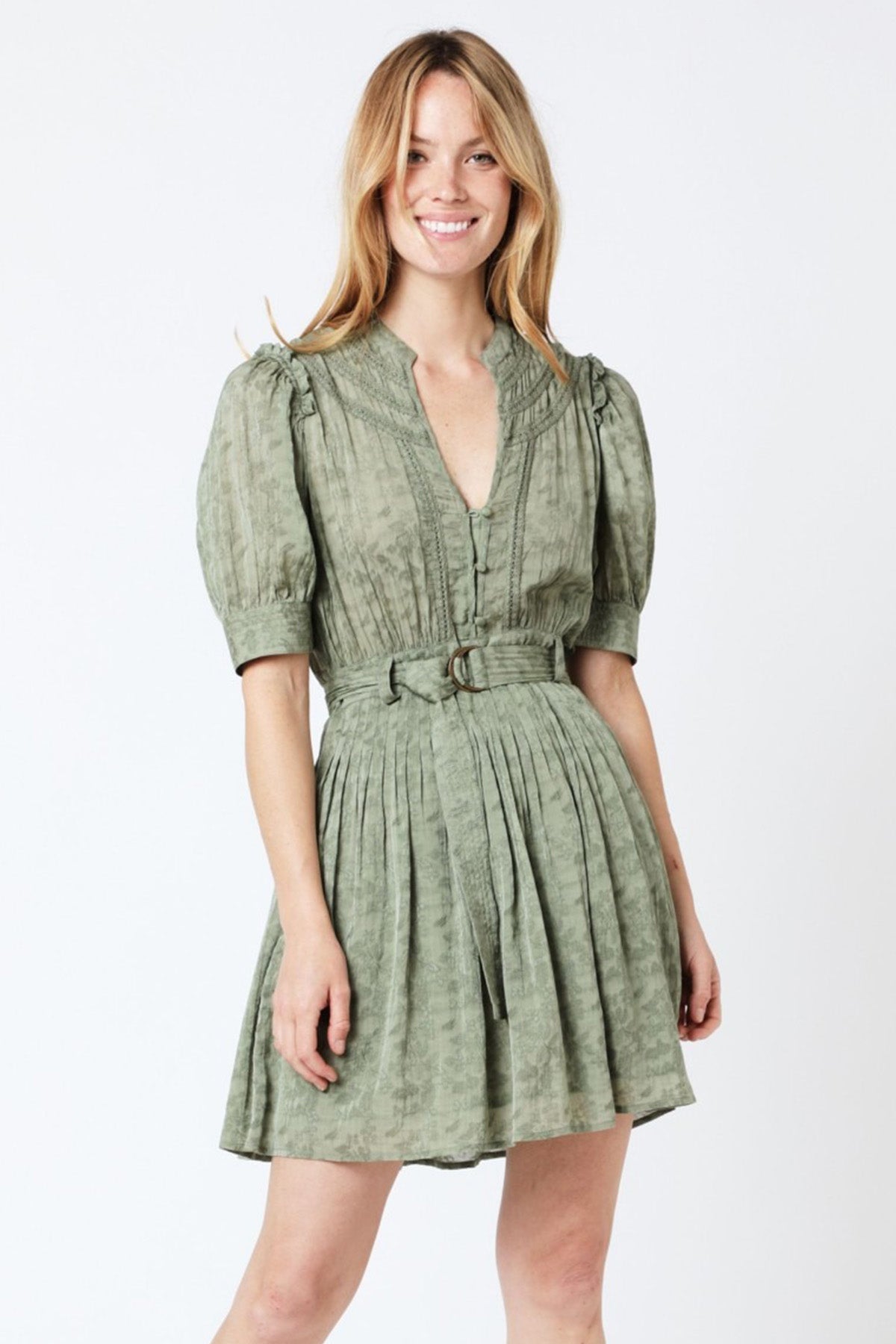 Berenice Rapa V Yaka Mini Elbise-Libas Trendy Fashion Store