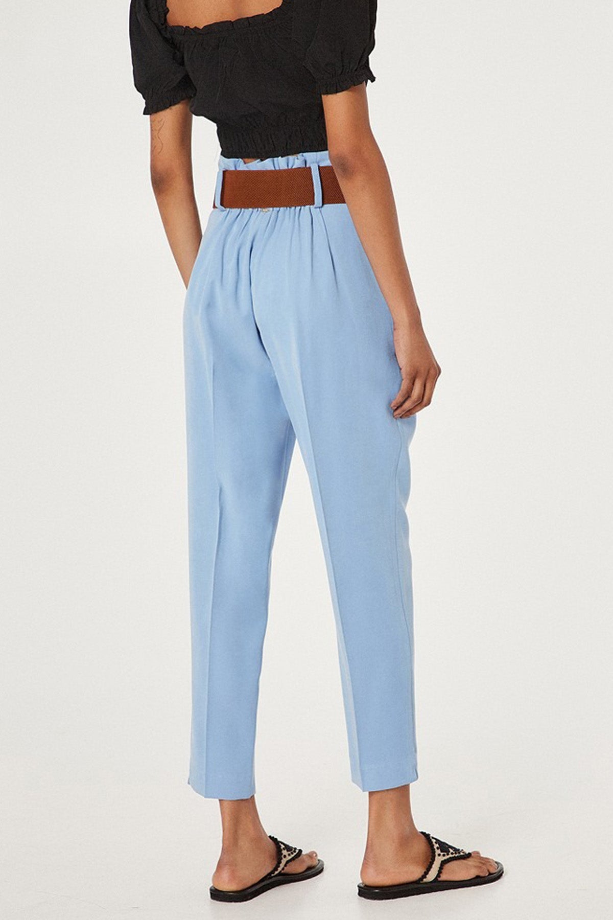 Bsb Pileli Yüksek Bel Pantolon-Libas Trendy Fashion Store