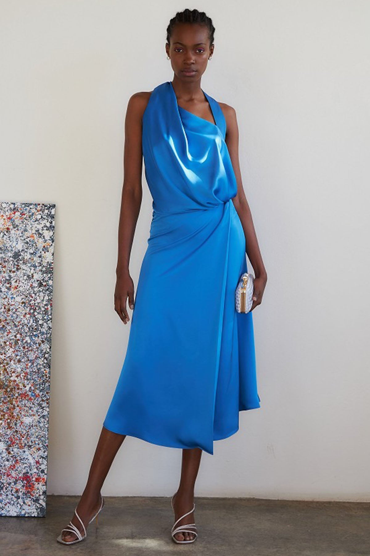 Bsb Sırt Dekolteli Midi Abiye Elbise-Libas Trendy Fashion Store