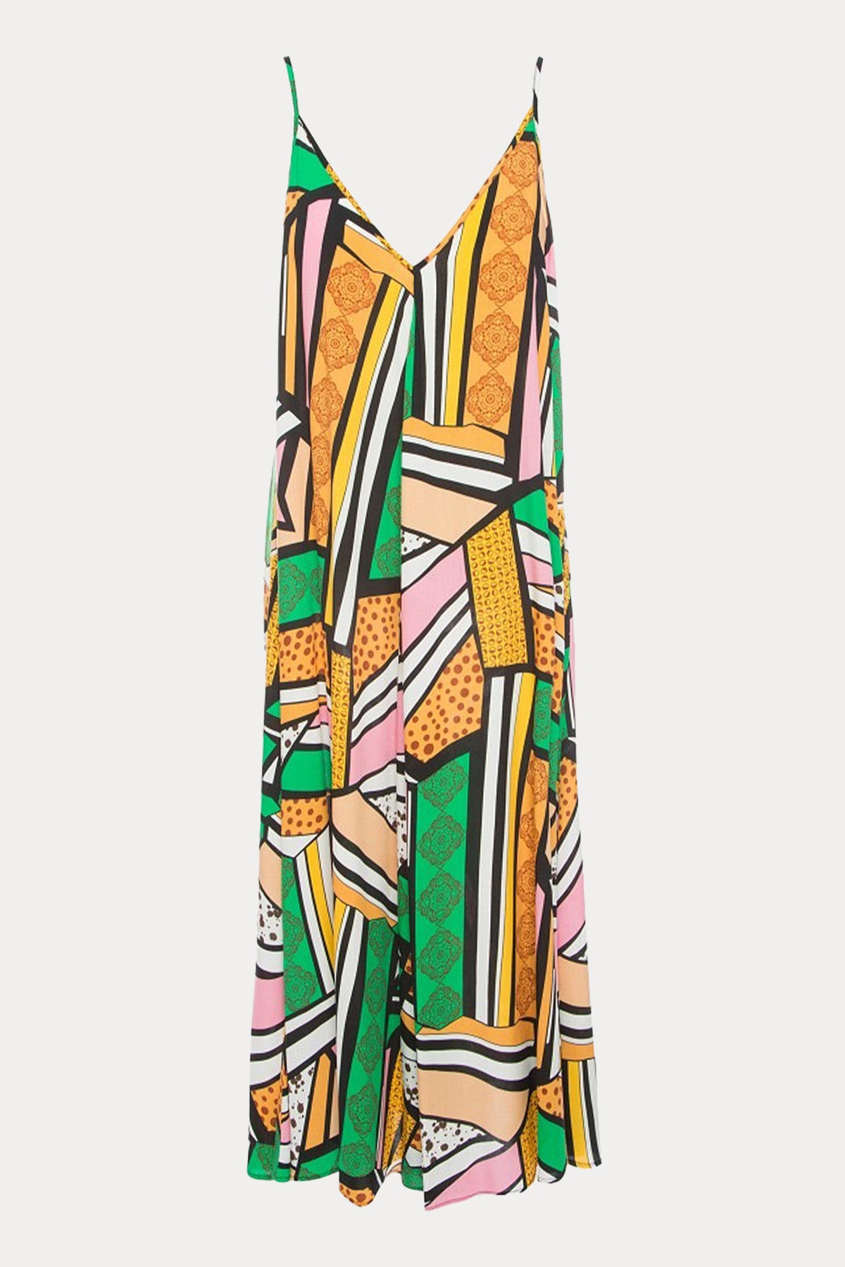 Lynne Askılı Midi Elbise-Libas Trendy Fashion Store