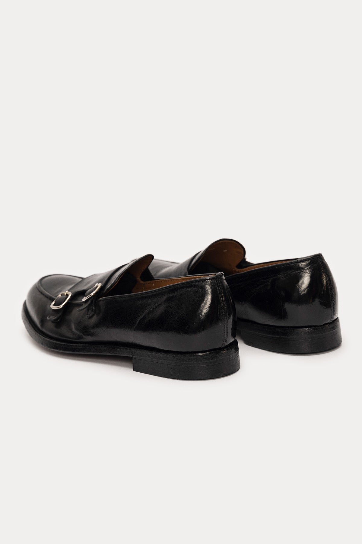 Green George Çift Tokalı Deri Loafer Ayakkabı