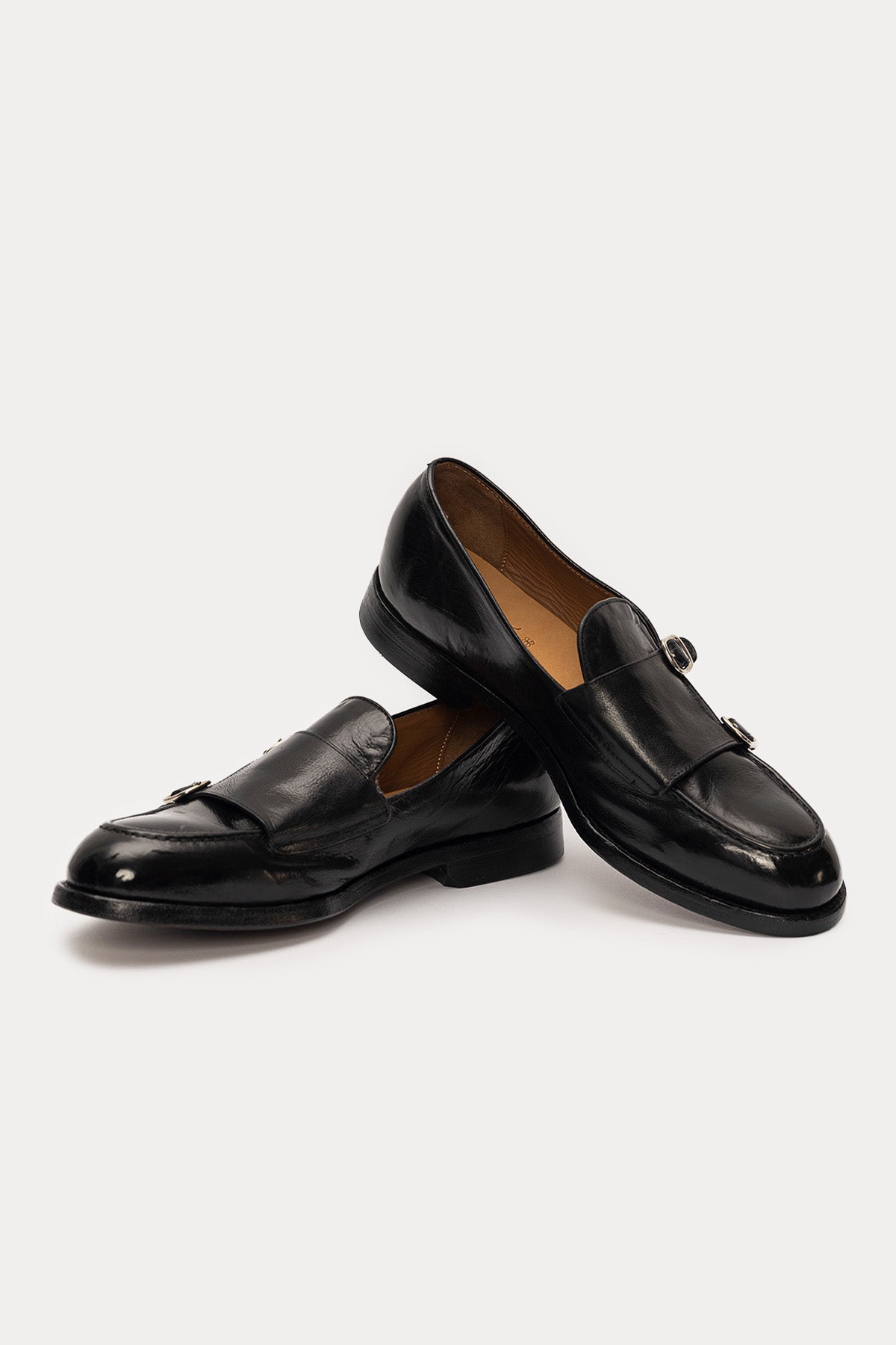 Green George Çift Tokalı Deri Loafer Ayakkabı