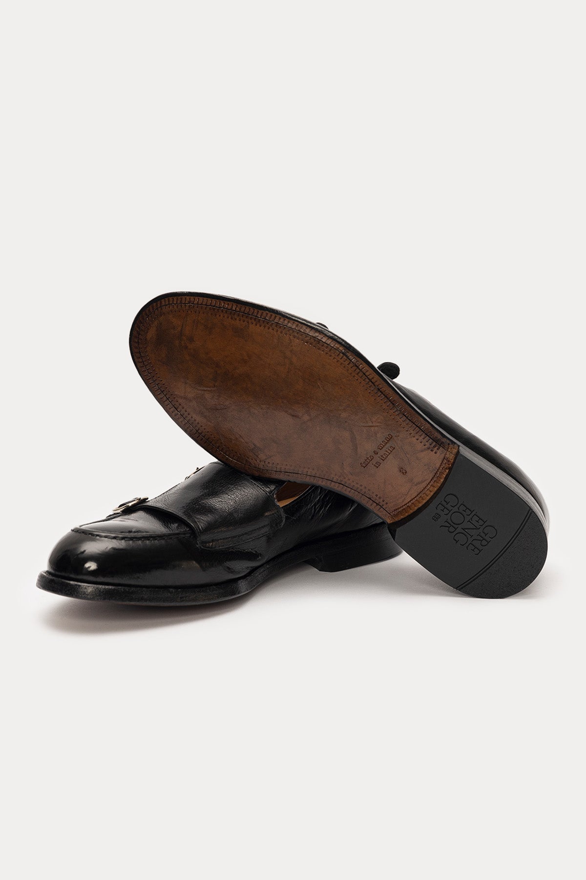 Green George Çift Tokalı Deri Loafer Ayakkabı