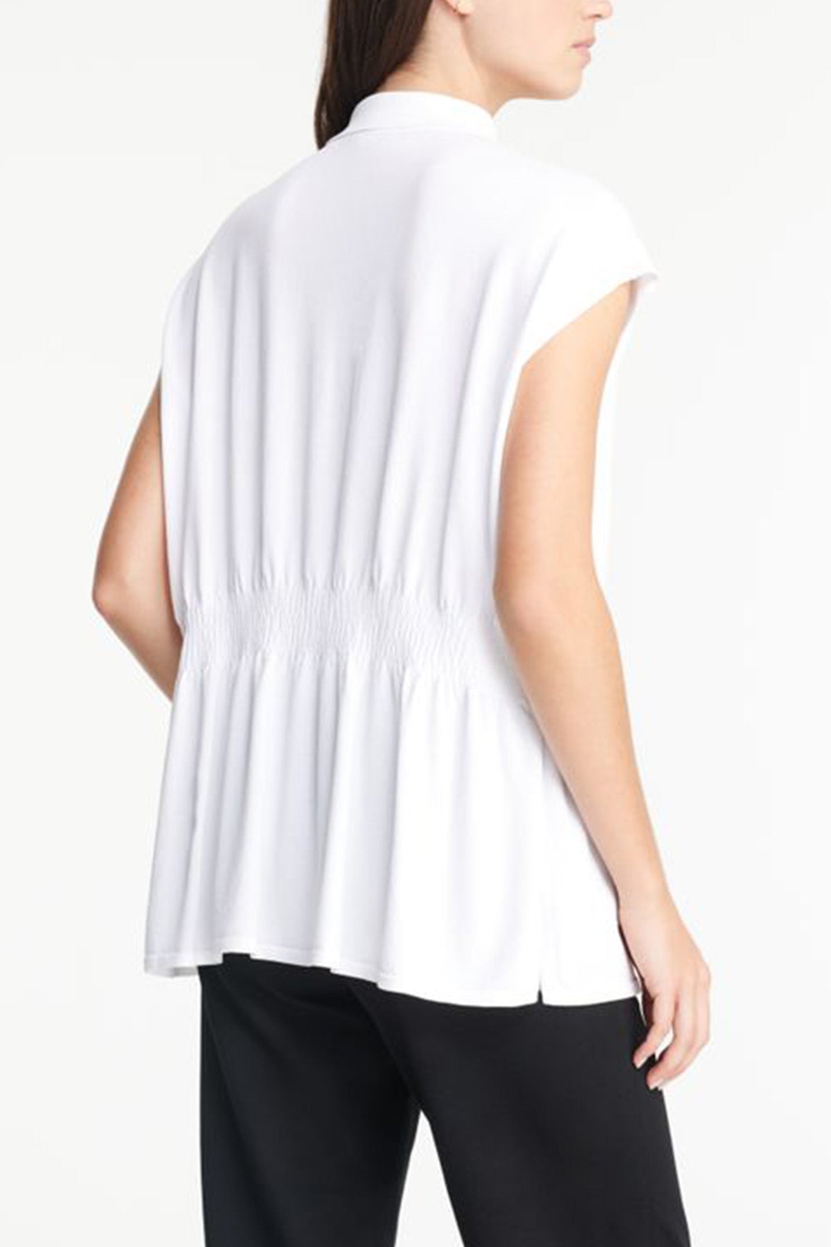 Sarah Pacini Klasik Yaka Elastik Pile Detaylı Gömlek-Libas Trendy Fashion Store
