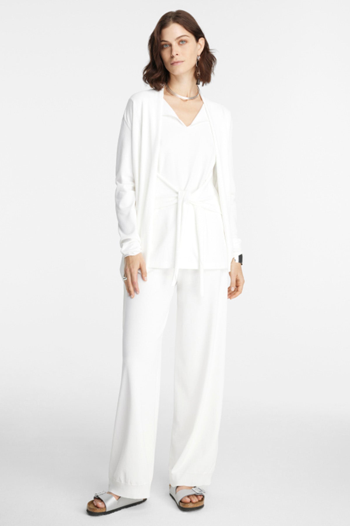 Sarah Pacini V Yaka Kuşaklı Bluz-Libas Trendy Fashion Store