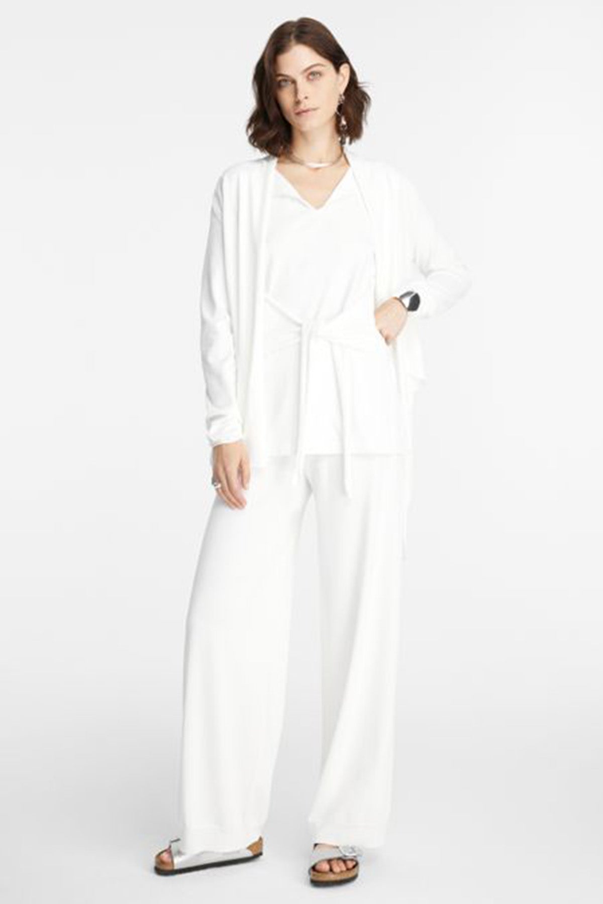 Sarah Pacini V Yaka Kuşaklı Bluz-Libas Trendy Fashion Store