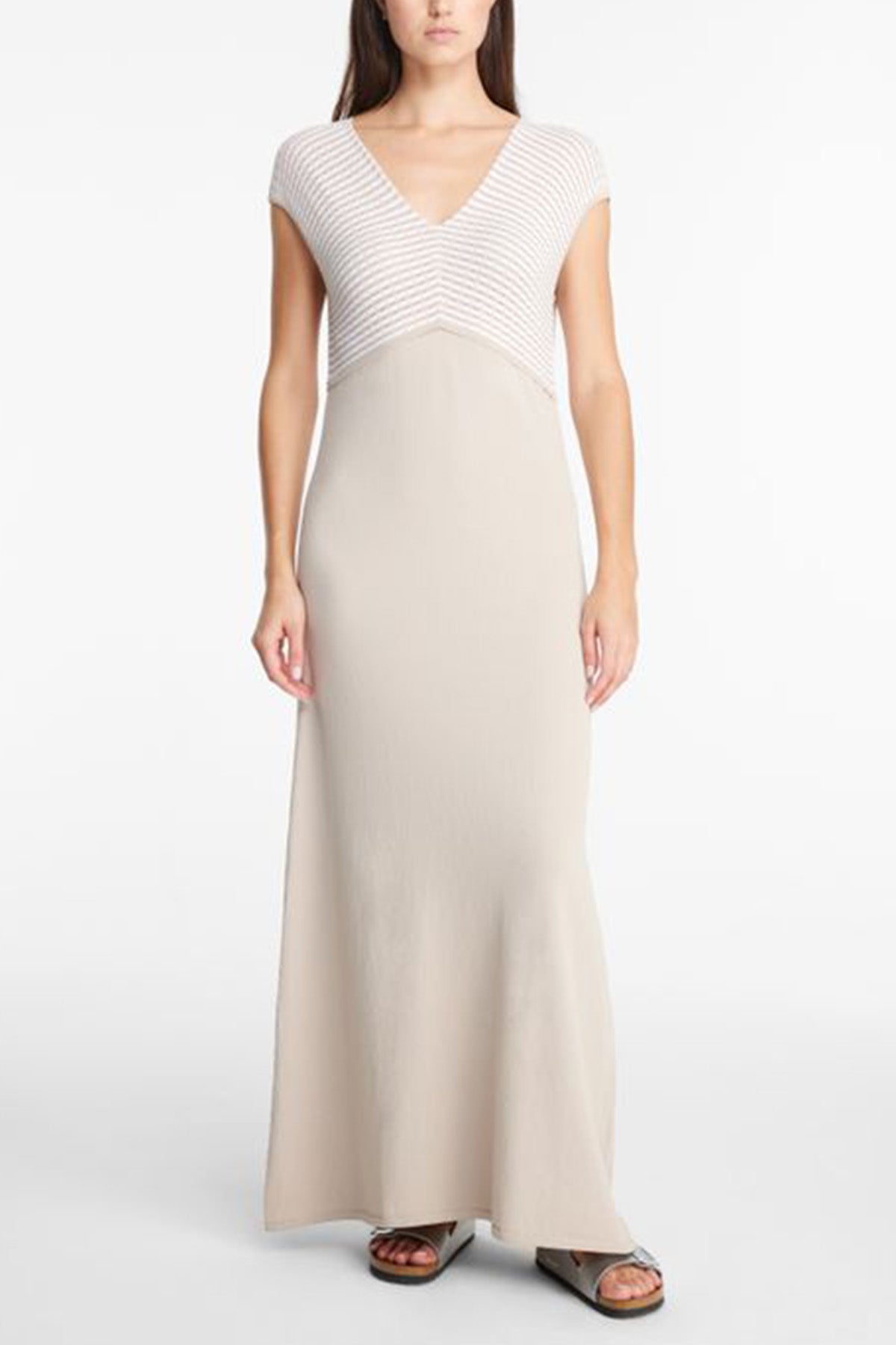 Sarah Pacini V Yaka Maxi Elbise-Libas Trendy Fashion Store