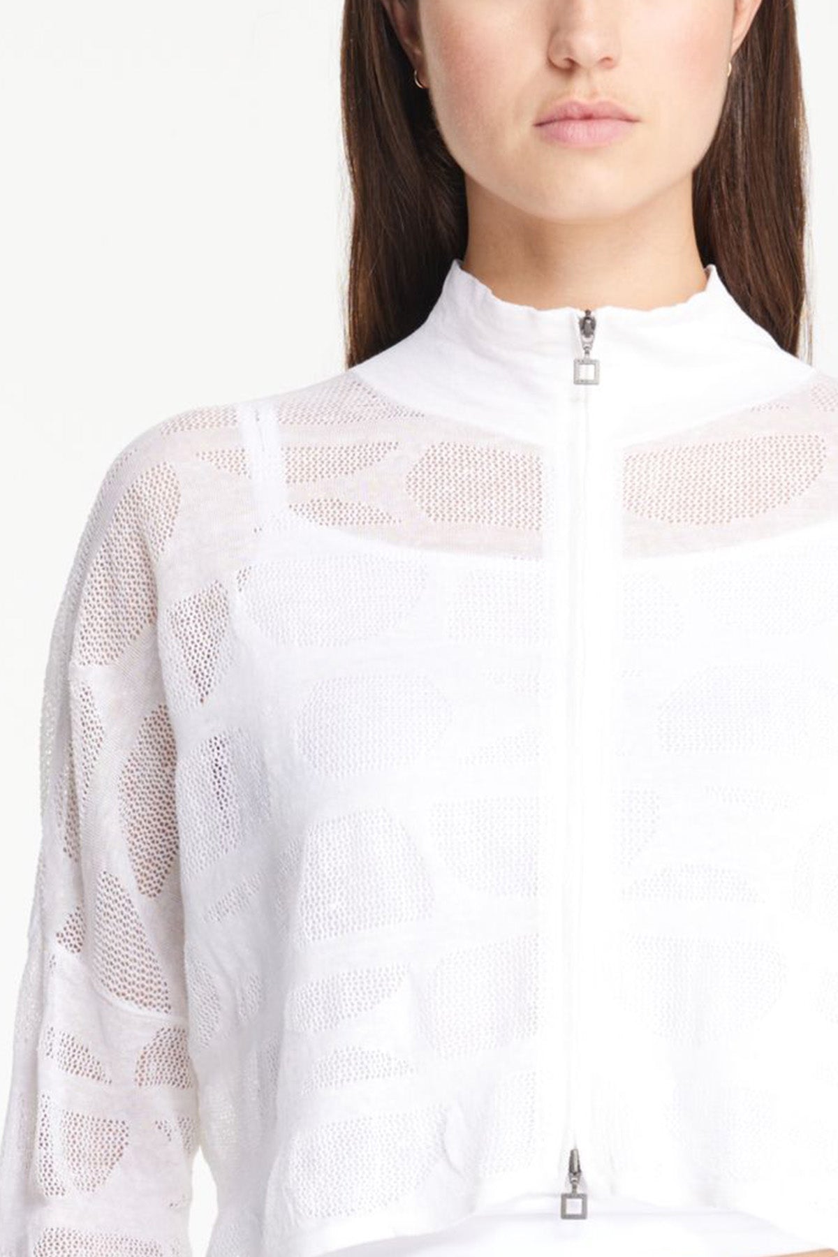 Sarah Pacini Dik Yaka Crop Keten Ceket-Libas Trendy Fashion Store