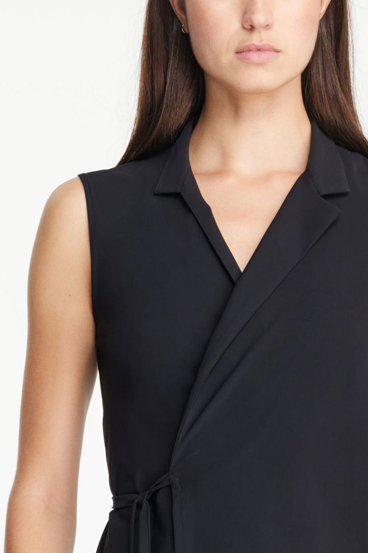 Sarah Pacini Kruvaze Kuşaklı Yelek