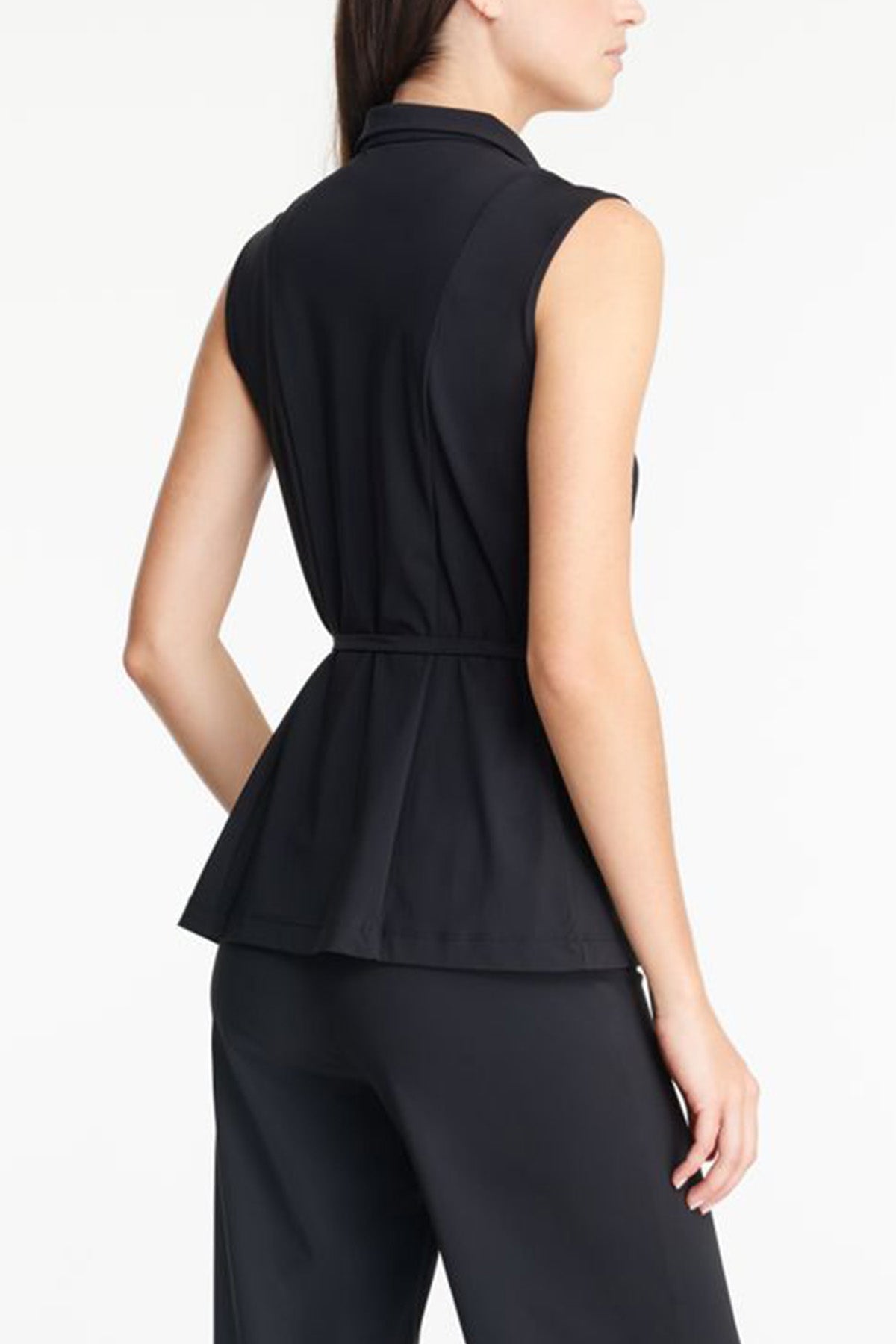 Sarah Pacini Kruvaze Kuşaklı Yelek