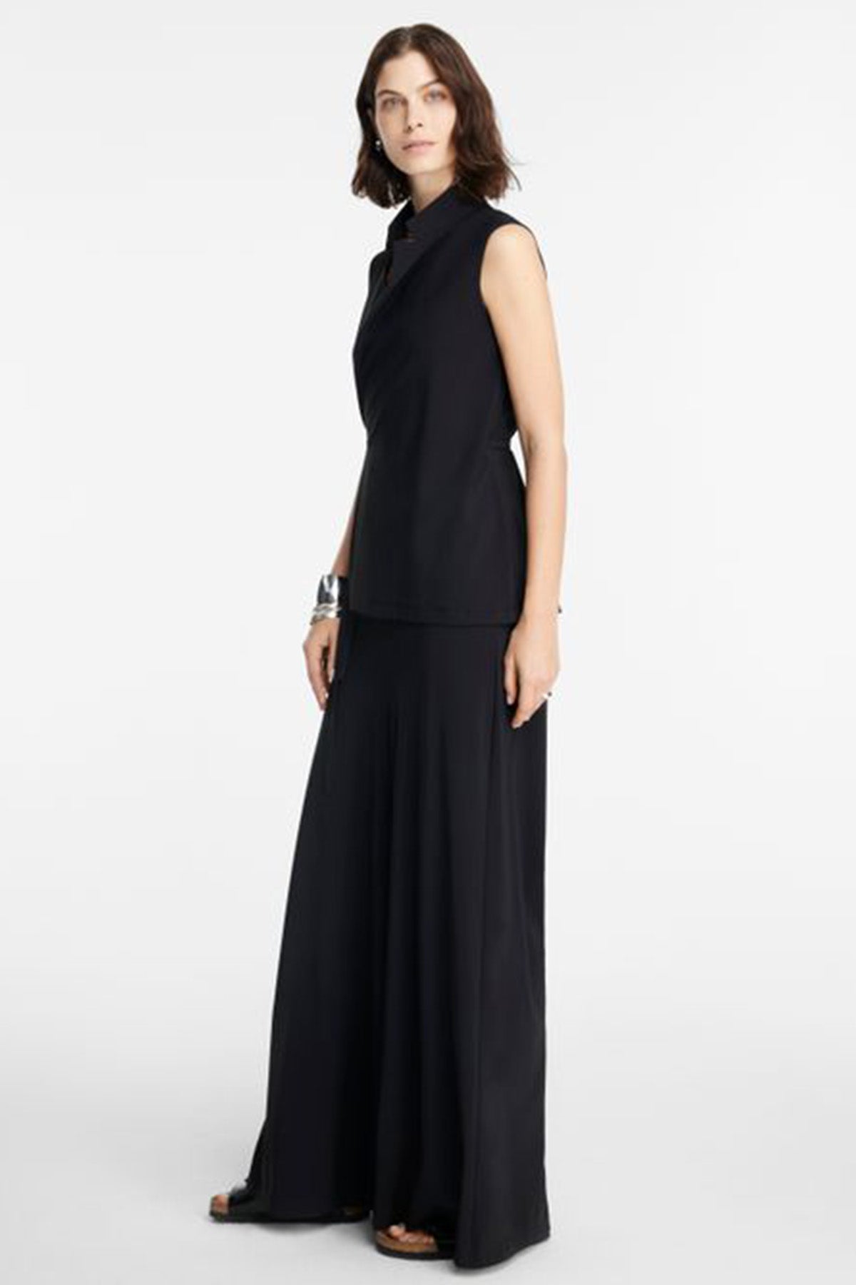 Sarah Pacini Kruvaze Kuşaklı Yelek