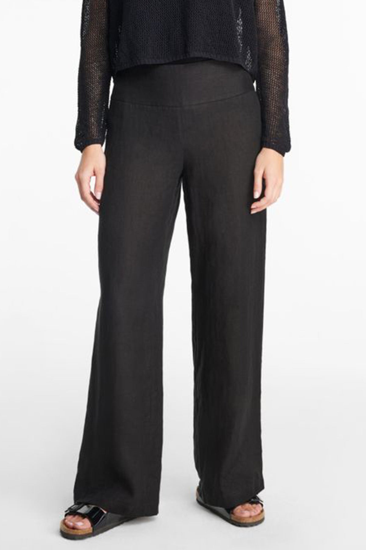 Sarah Pacini Yüksek Bel Rahat Kesim Keten Pantolon-Libas Trendy Fashion Store