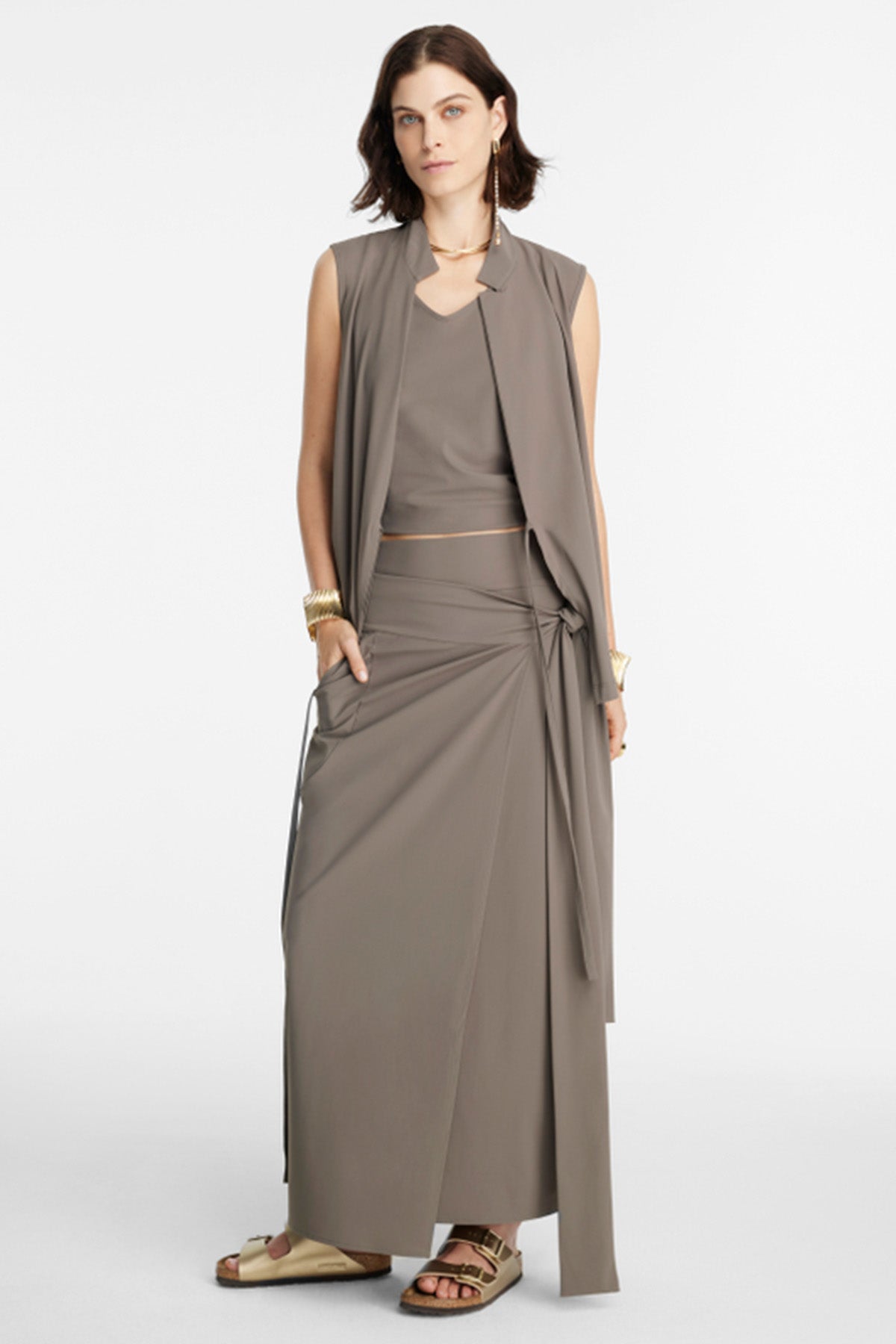 Sarah Pacini Kuşaklı Maxi Etek-Libas Trendy Fashion Store