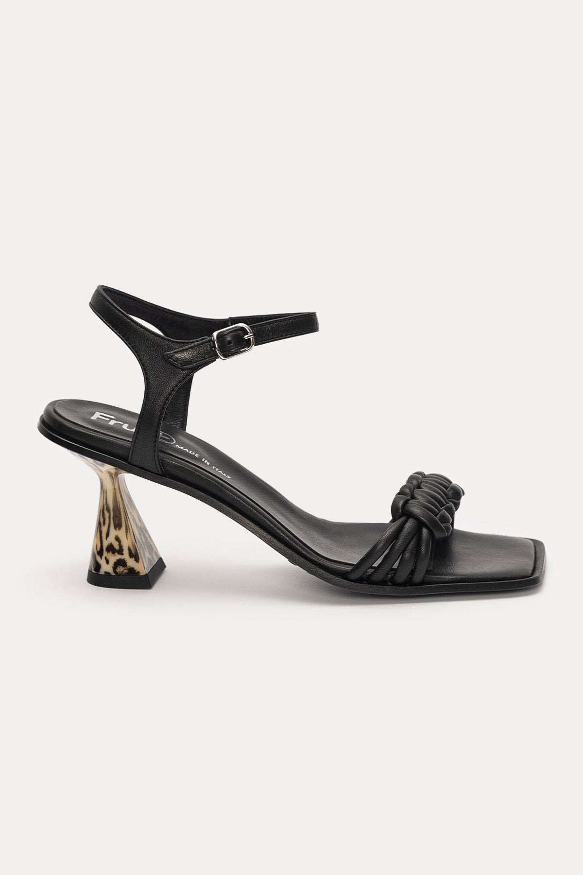 Fruit Küt Burun Topuklu Deri Sandalet