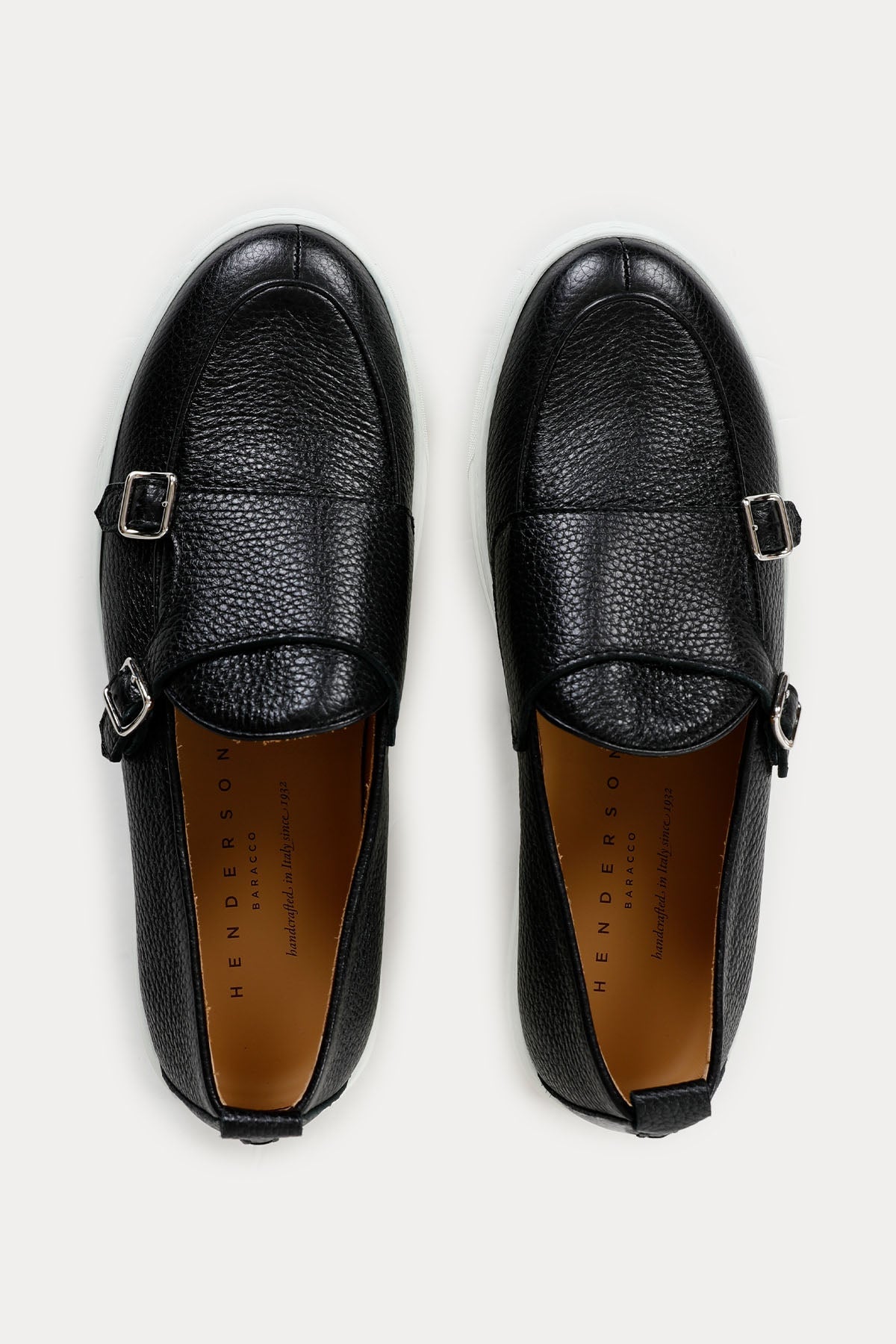 Henderson Theo Çift Tokalı Deri Monk Loafer Ayakkabı