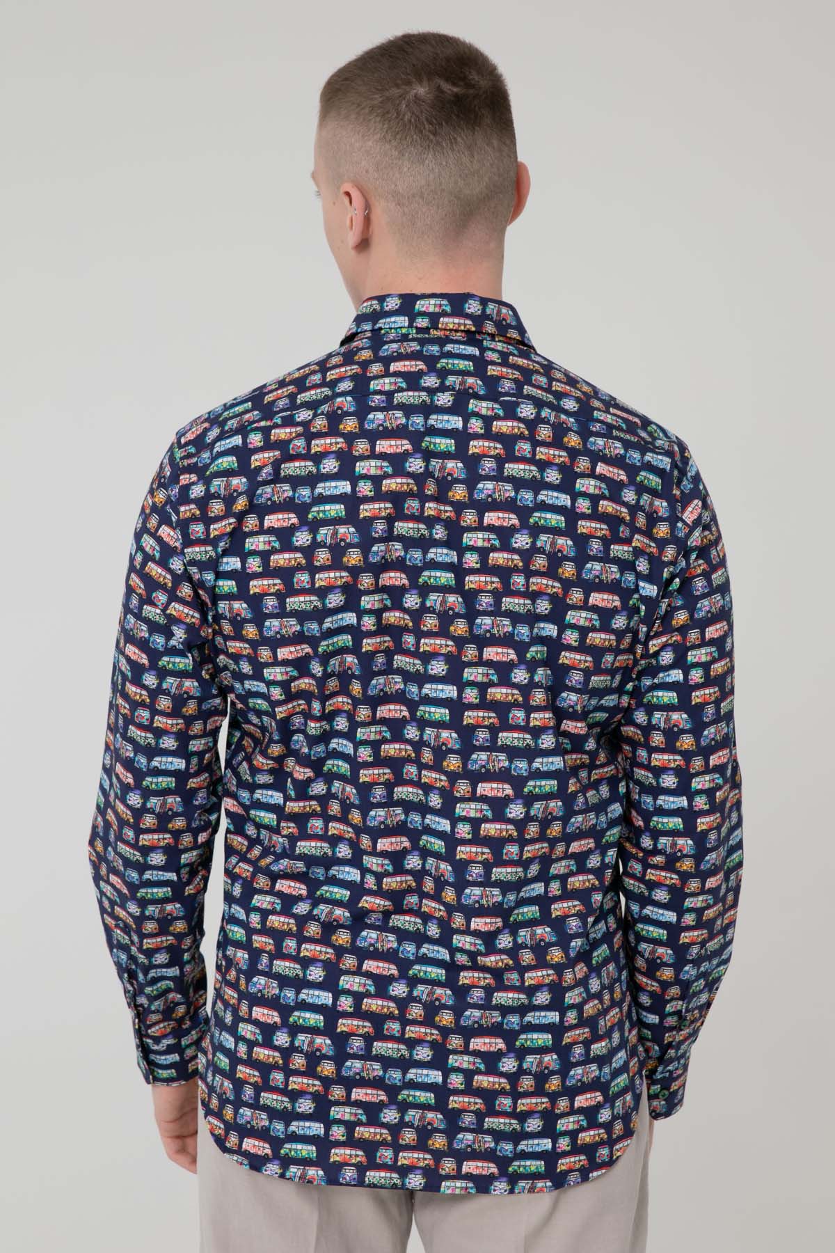 Poggianti Ardenza Renkli Otobüs Desenli Gömlek-Libas Trendy Fashion Store